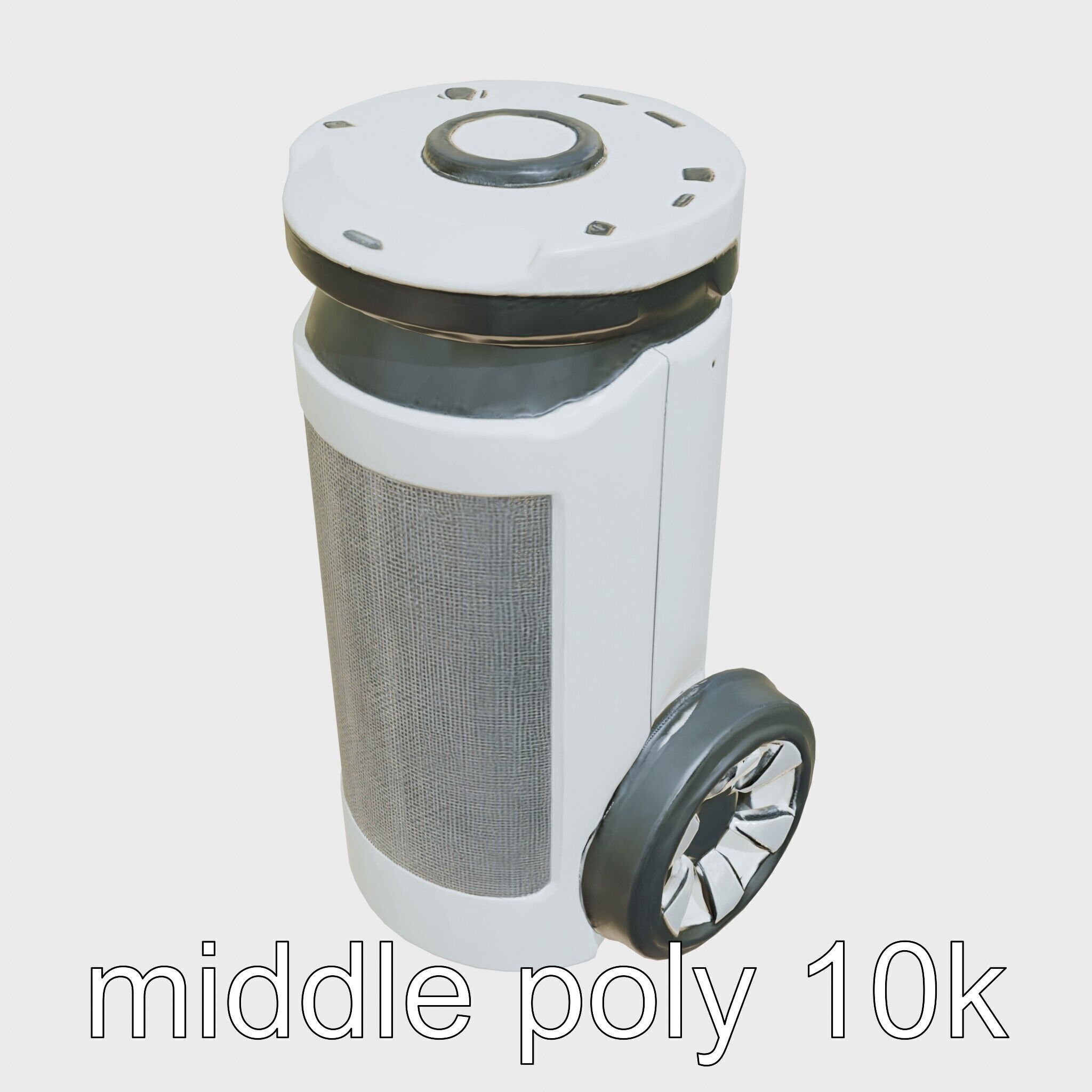 Robotic Water Filter with Self-cleaning Function Low-poly 3D model_12