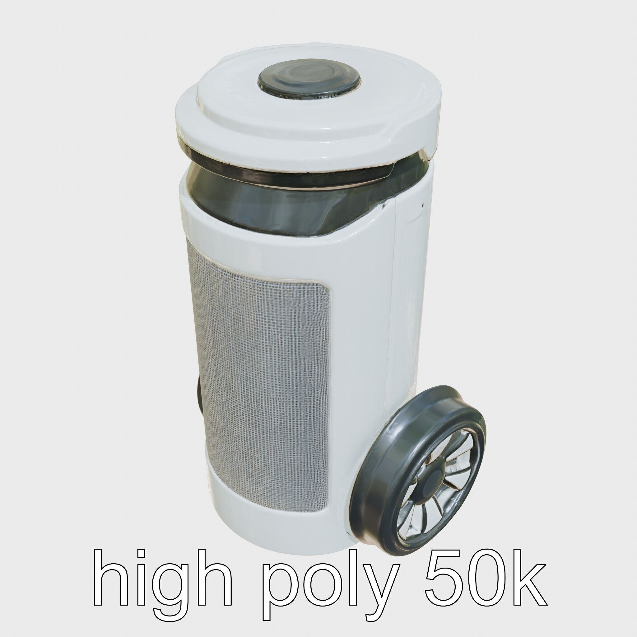 Robotic Water Filter with Self-cleaning Function Low-poly 3D model_11