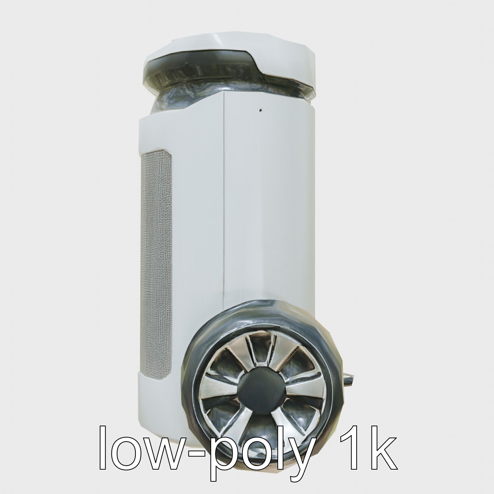 Robotic Water Filter with Self-cleaning Function Low-poly 3D model_16