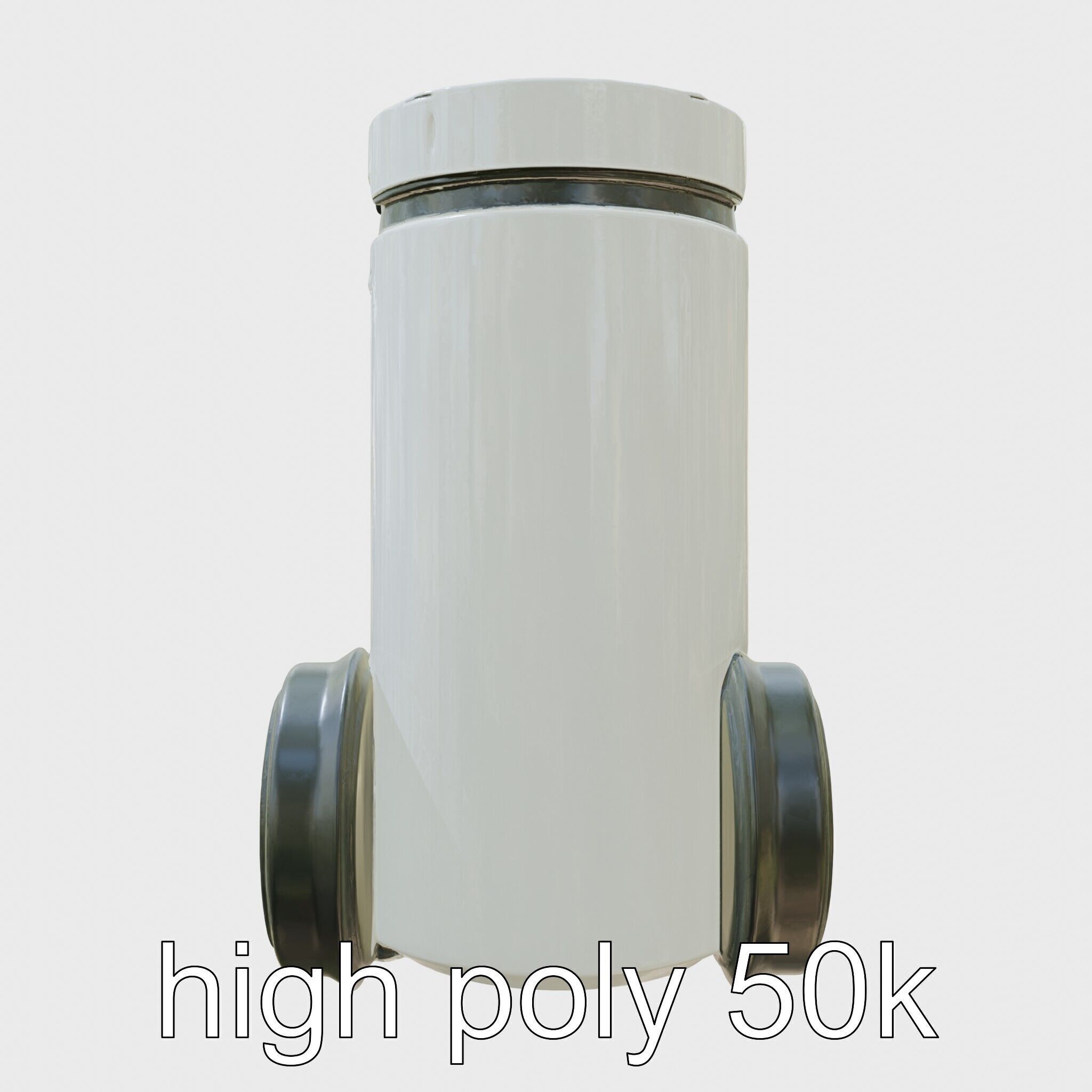 Robotic Water Filter with Self-cleaning Function Low-poly 3D model_5