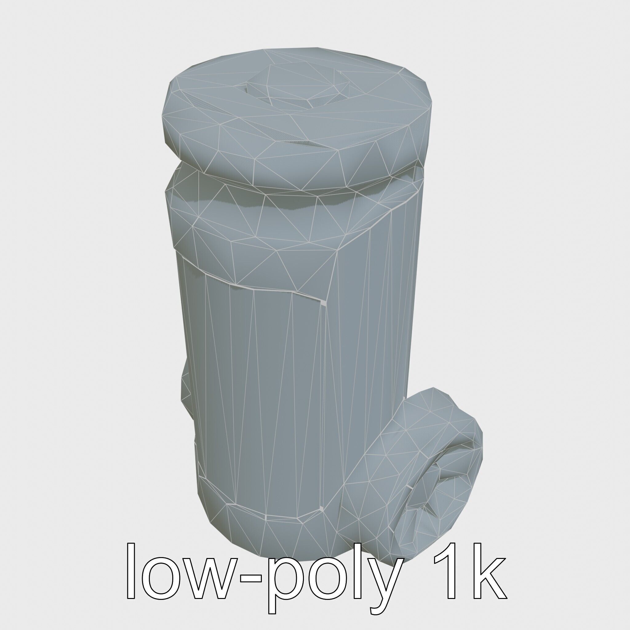 Robotic Water Filter with Self-cleaning Function Low-poly 3D model_18