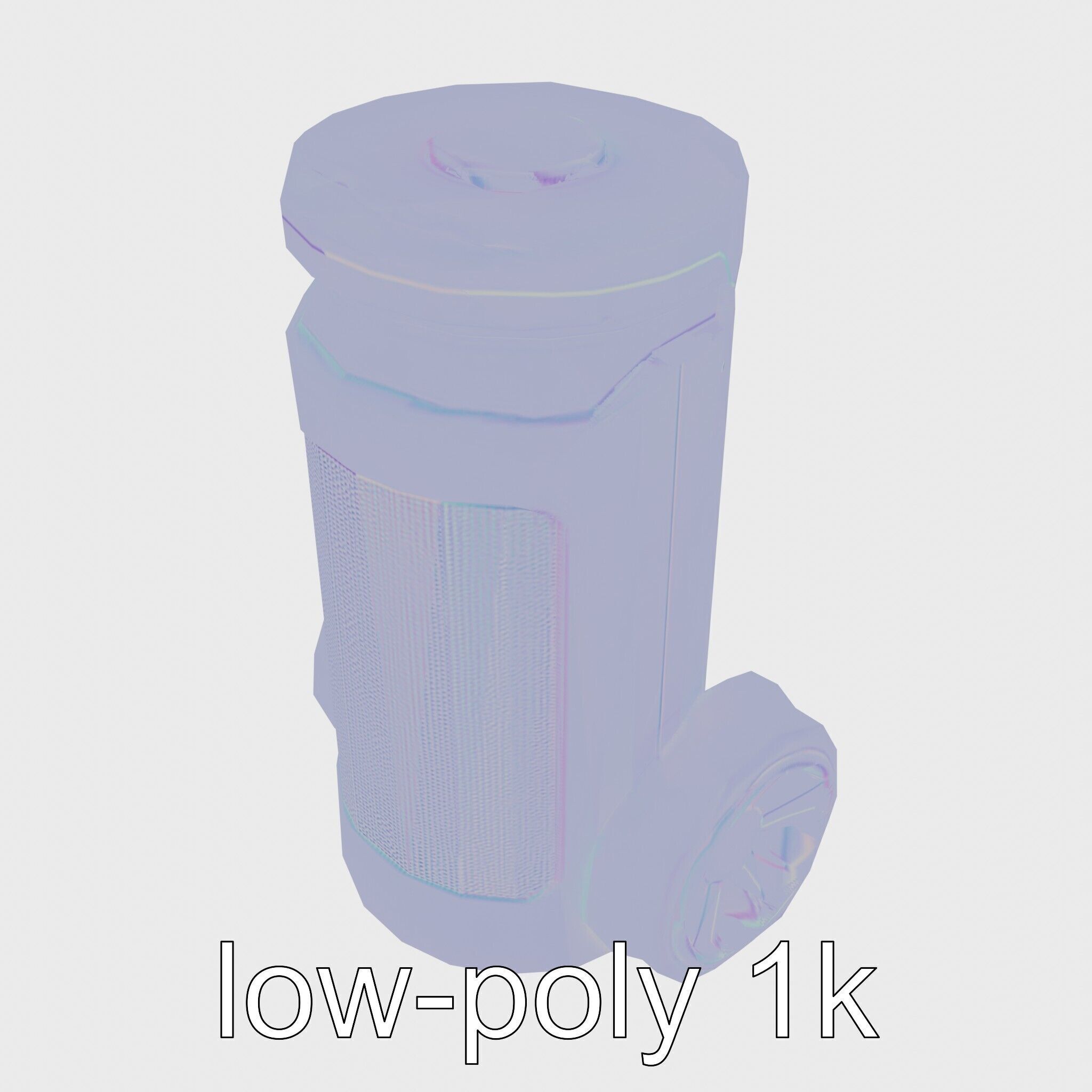 Robotic Water Filter with Self-cleaning Function Low-poly 3D model_15