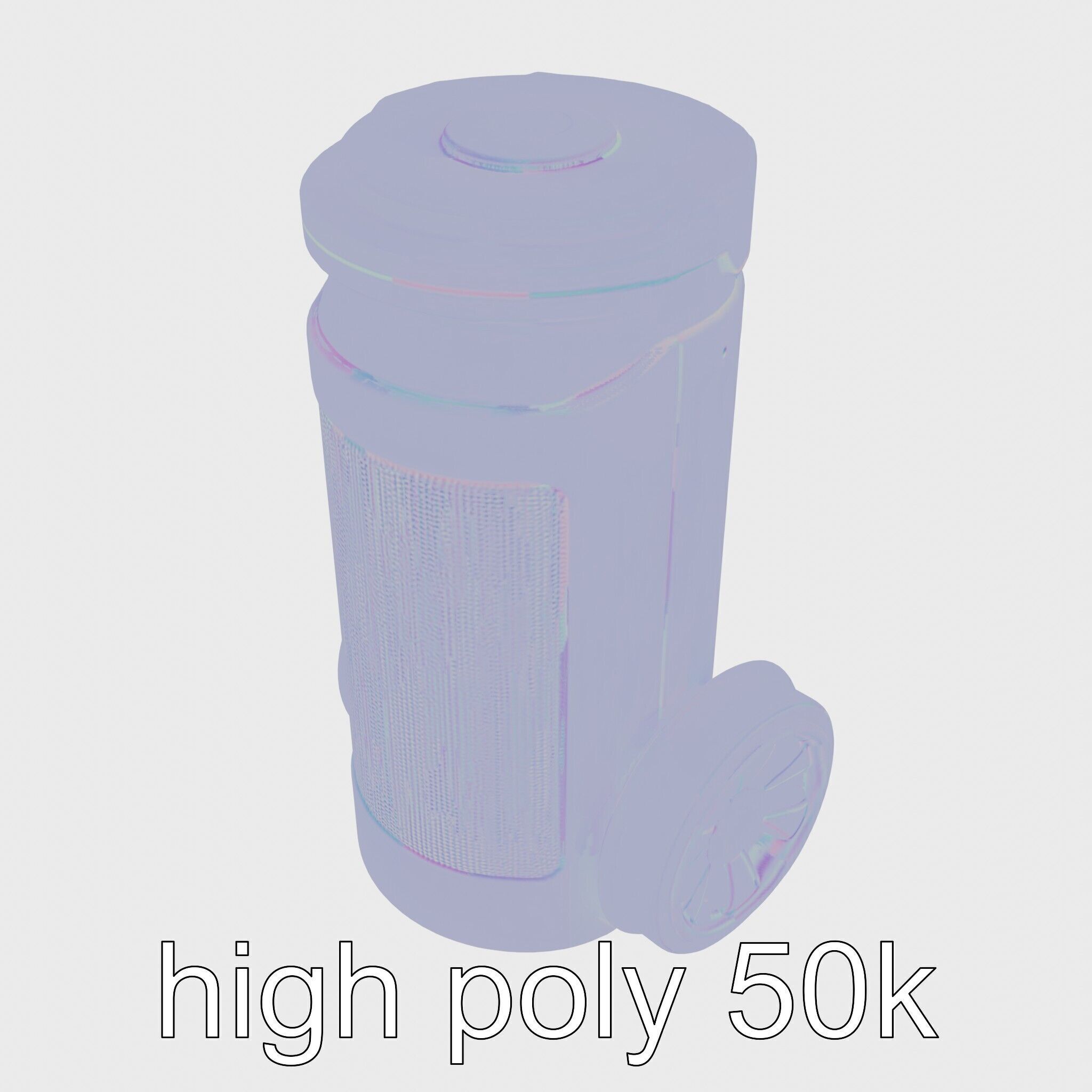 Robotic Water Filter with Self-cleaning Function Low-poly 3D model_22