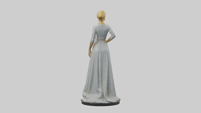 Grace Kelly statue model Low-poly 3D model