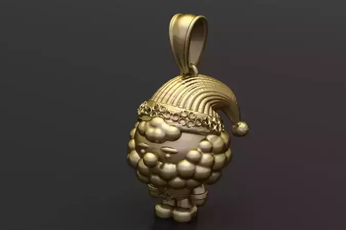 SNOWMAN PENDANT 3D PRINTABLE MODEL 