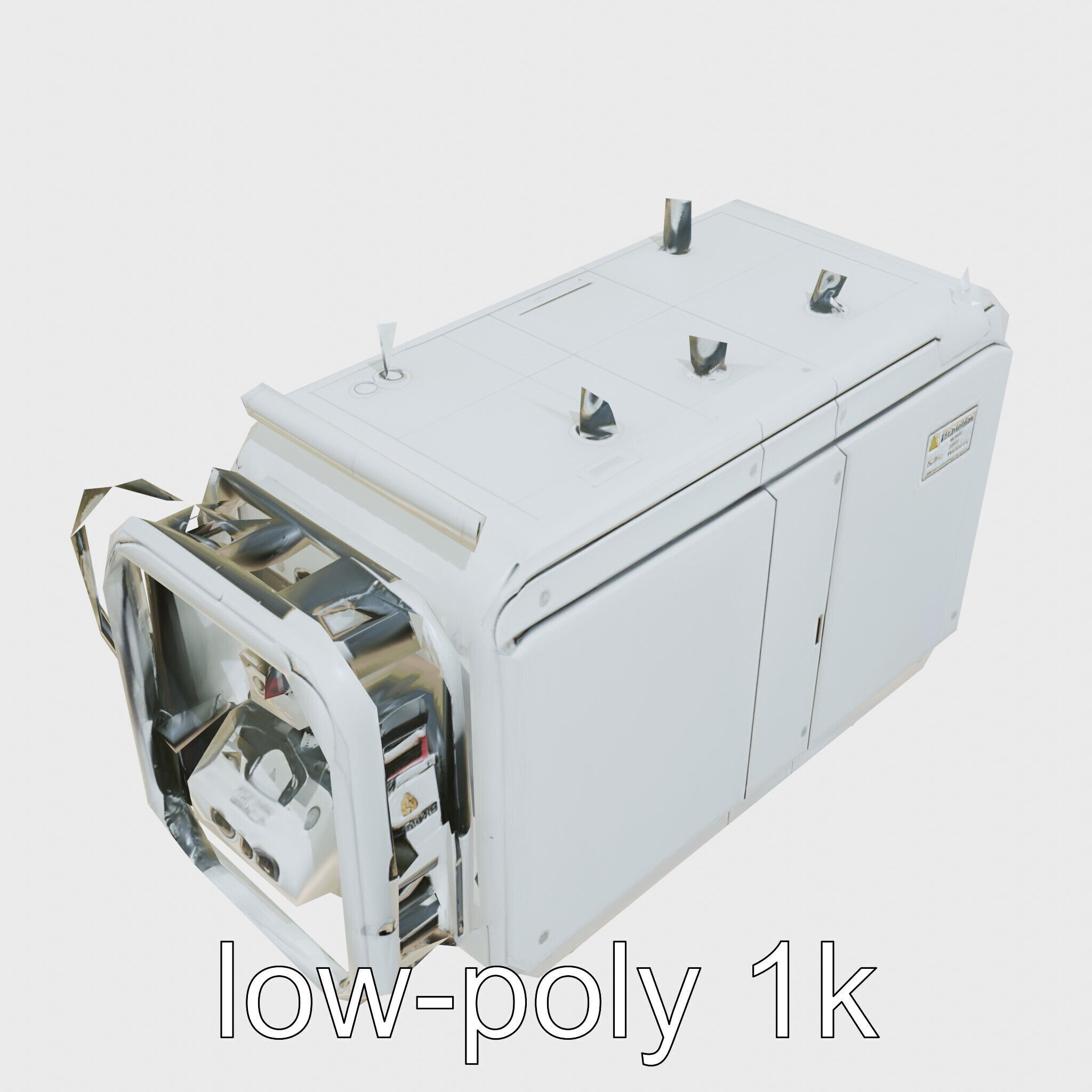 Cybernetic Waste Collection and Sorting System Low-poly 3D model_13