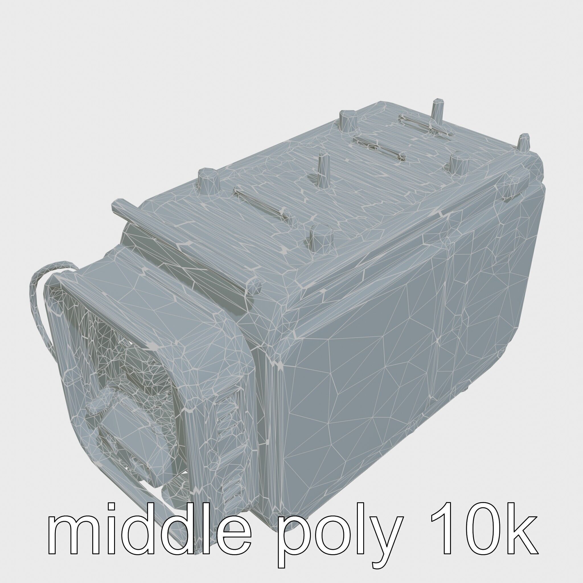 Cybernetic Waste Collection and Sorting System Low-poly 3D model_23