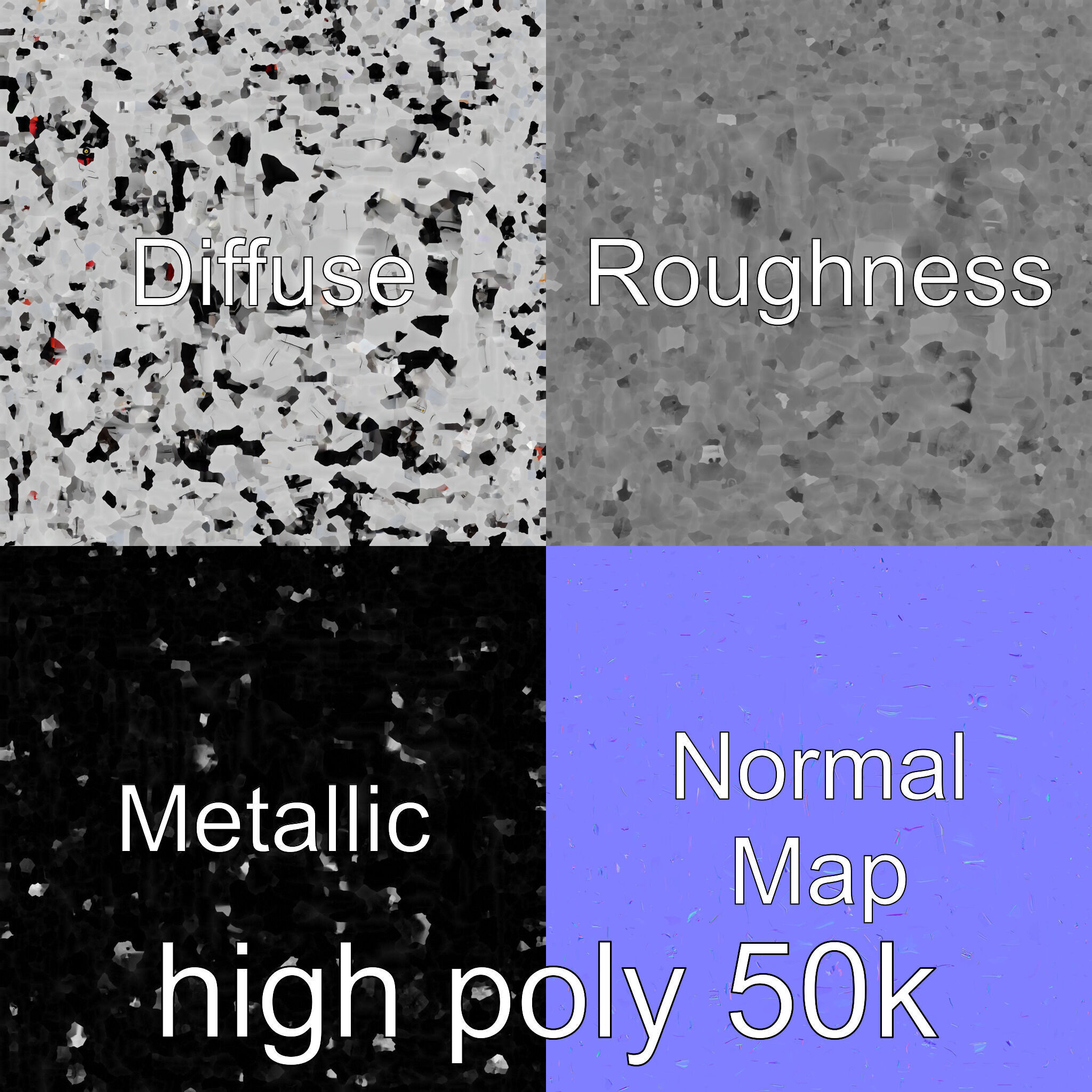 Cybernetic Waste Collection and Sorting System Low-poly 3D model_28