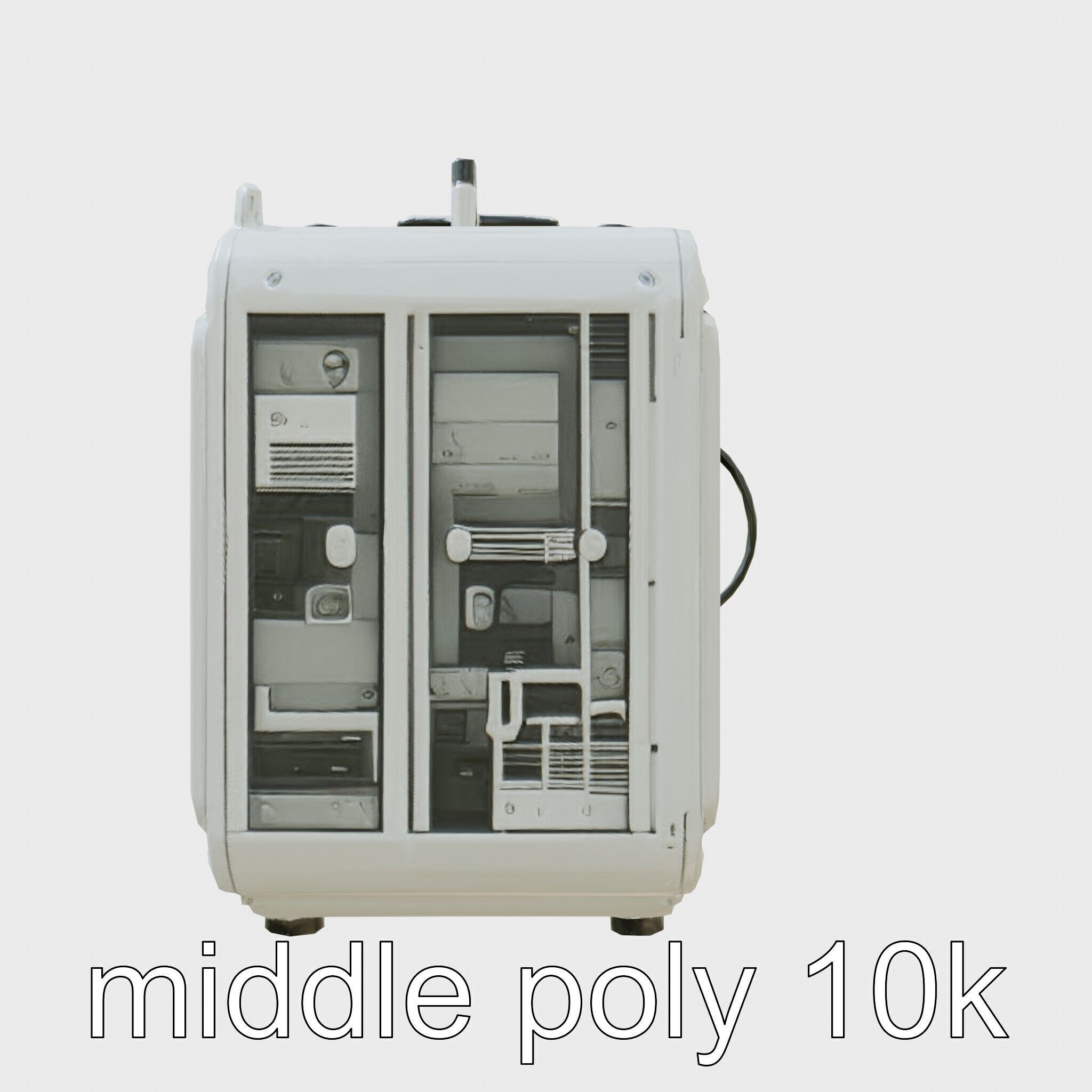 Cybernetic Waste Collection and Sorting System Low-poly 3D model_19