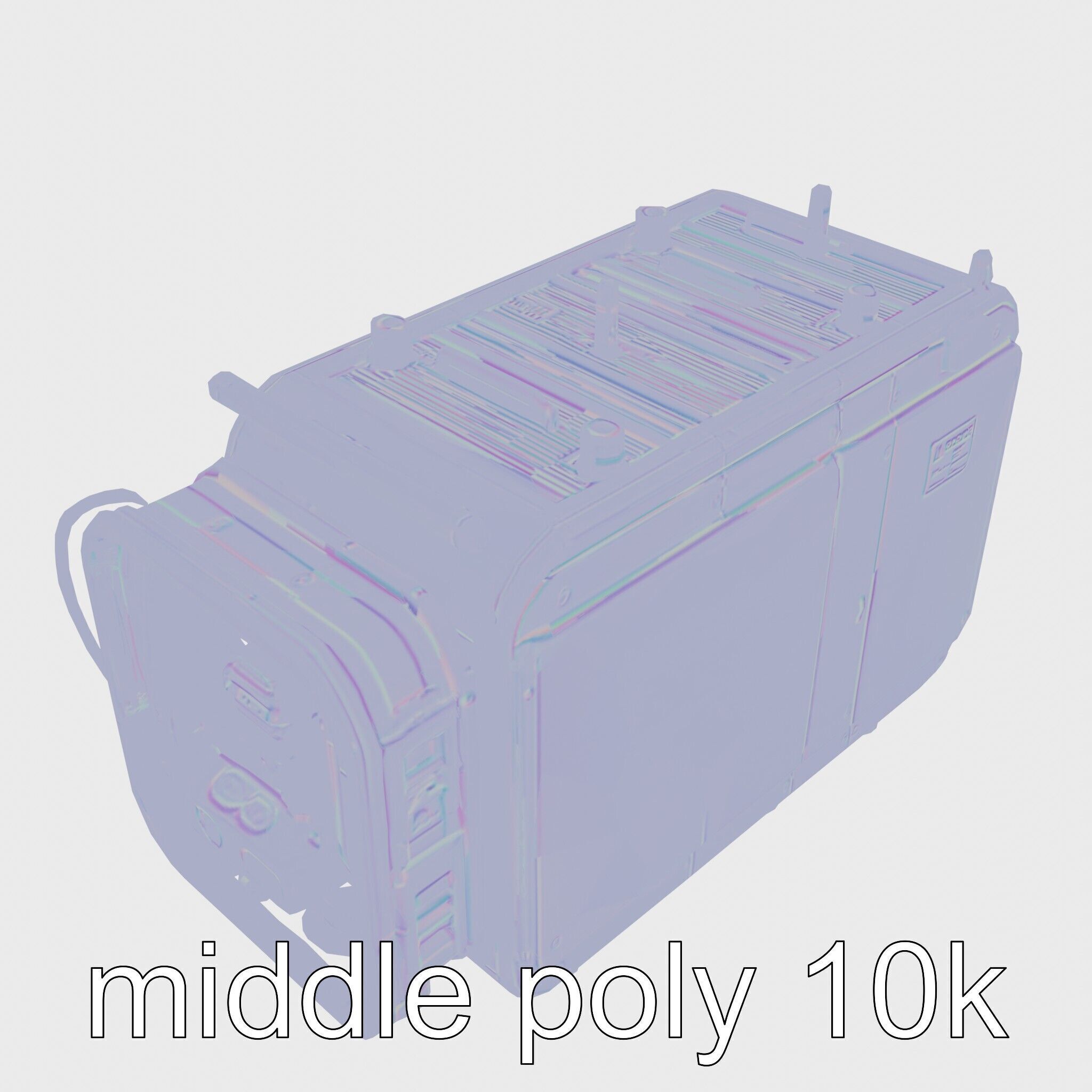 Cybernetic Waste Collection and Sorting System Low-poly 3D model_20