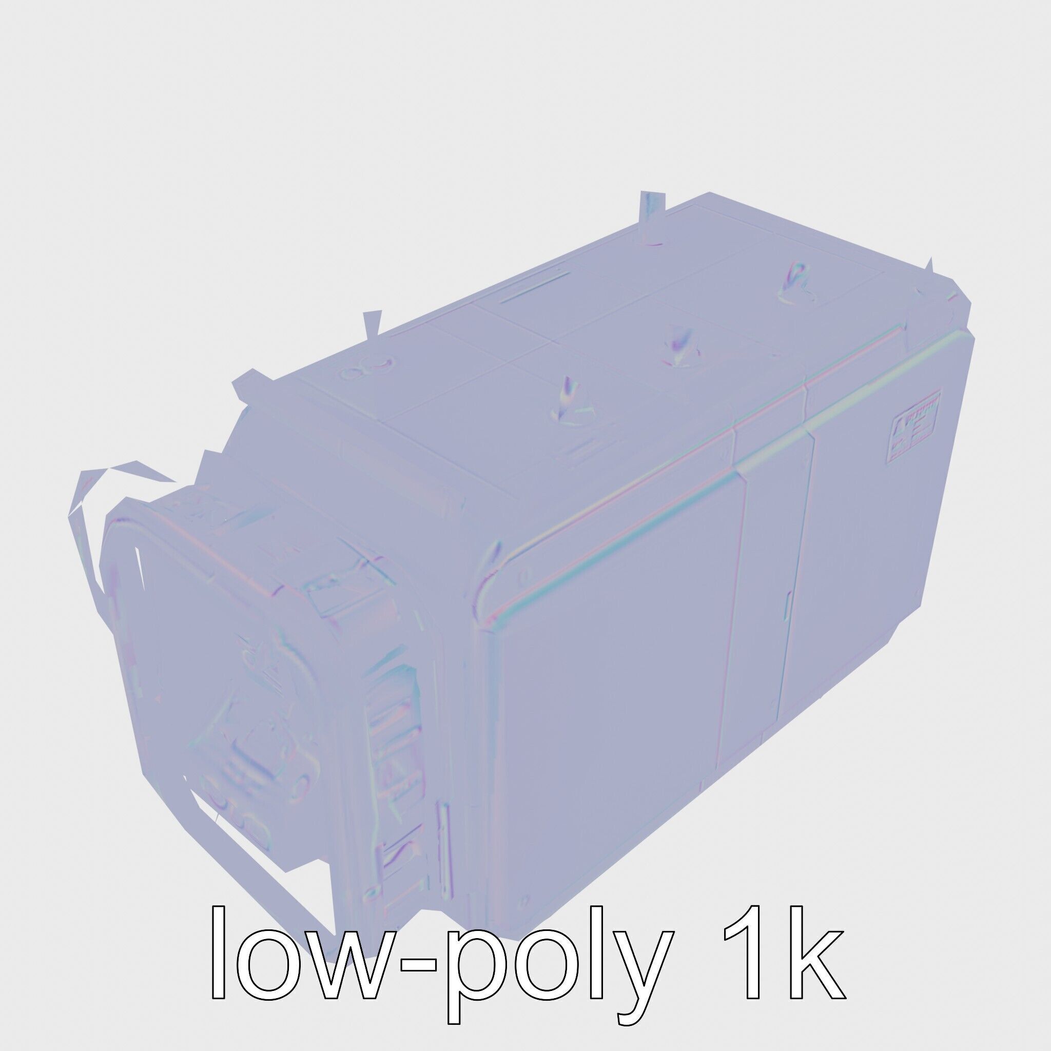 Cybernetic Waste Collection and Sorting System Low-poly 3D model_17