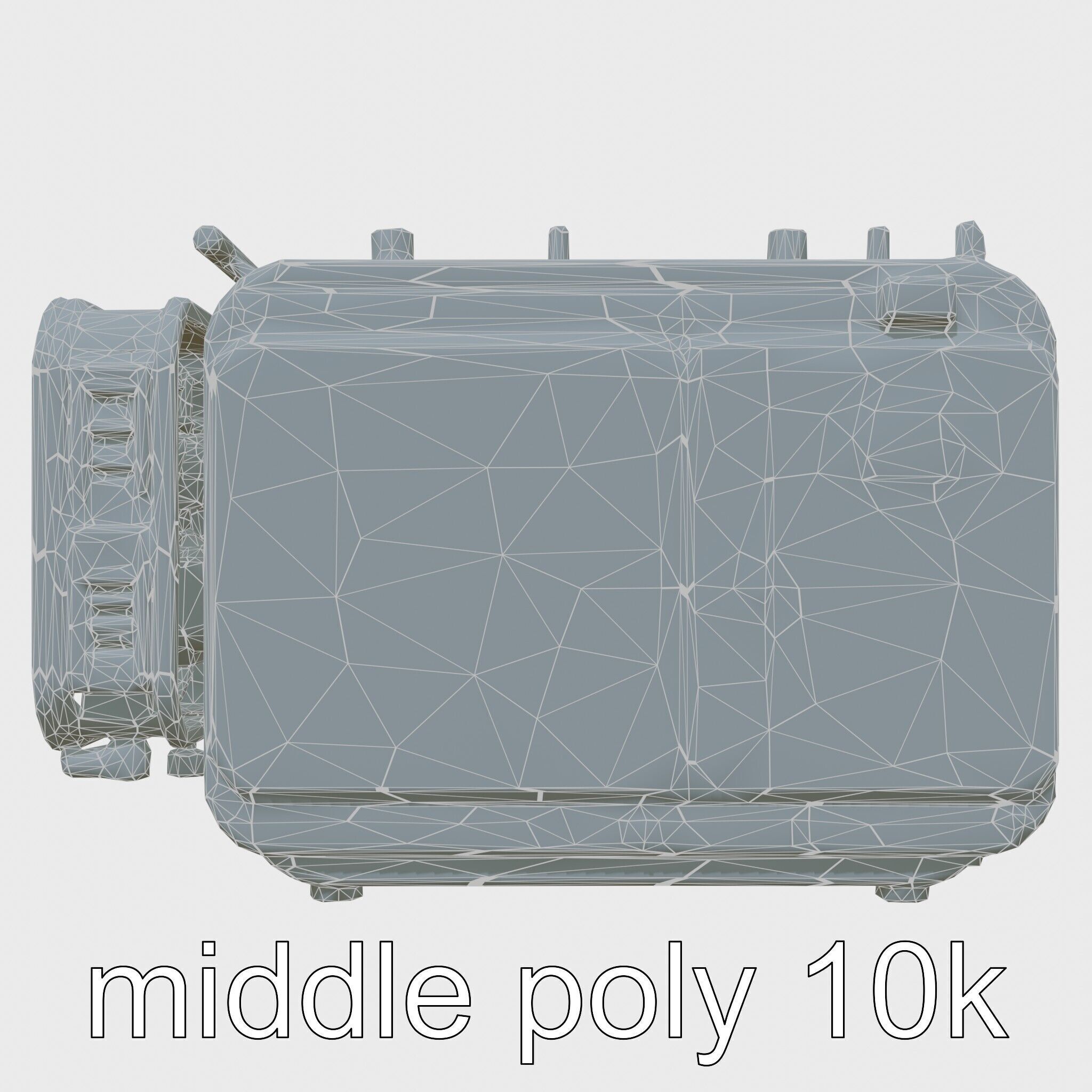 Cybernetic Waste Collection and Sorting System Low-poly 3D model_9