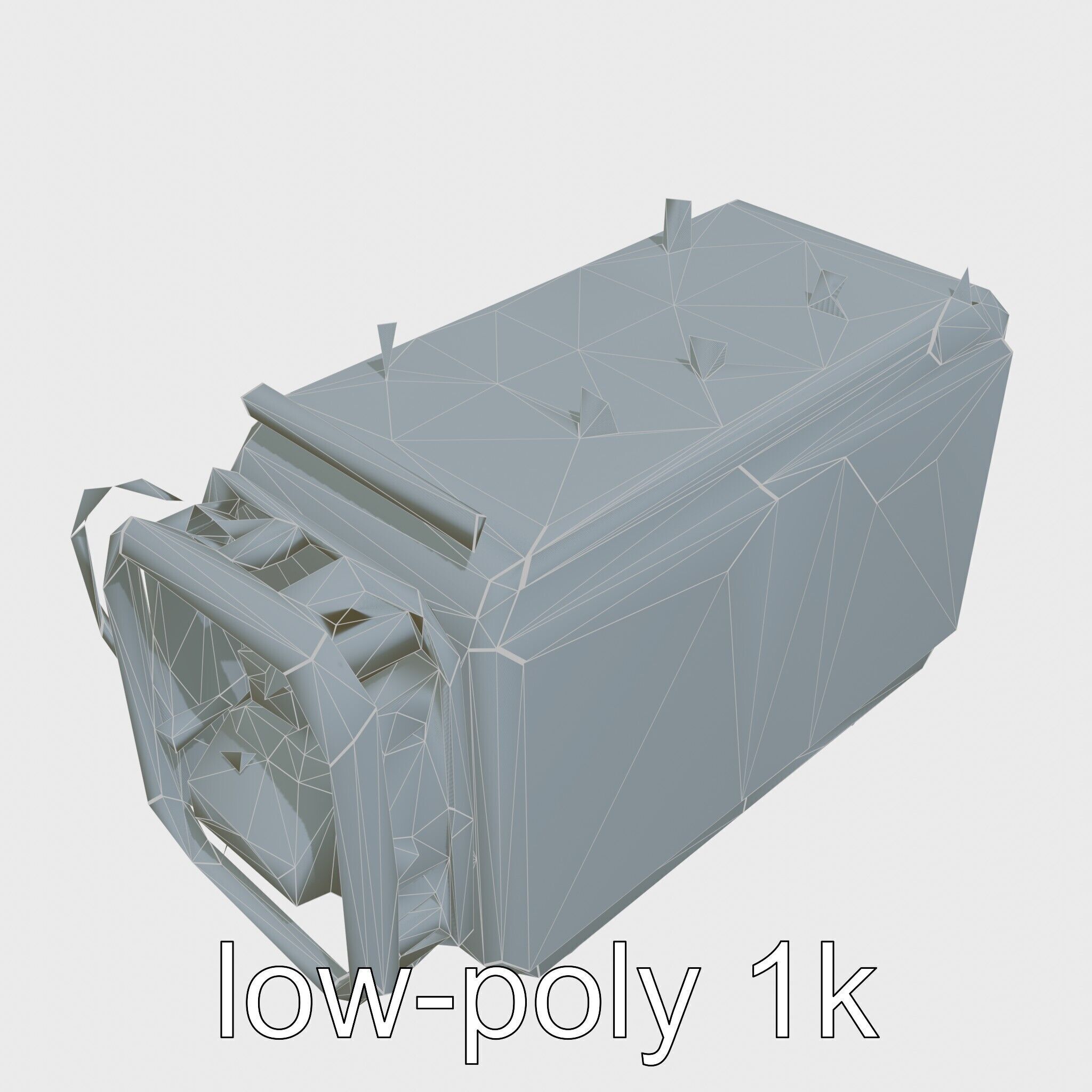 Cybernetic Waste Collection and Sorting System Low-poly 3D model_33