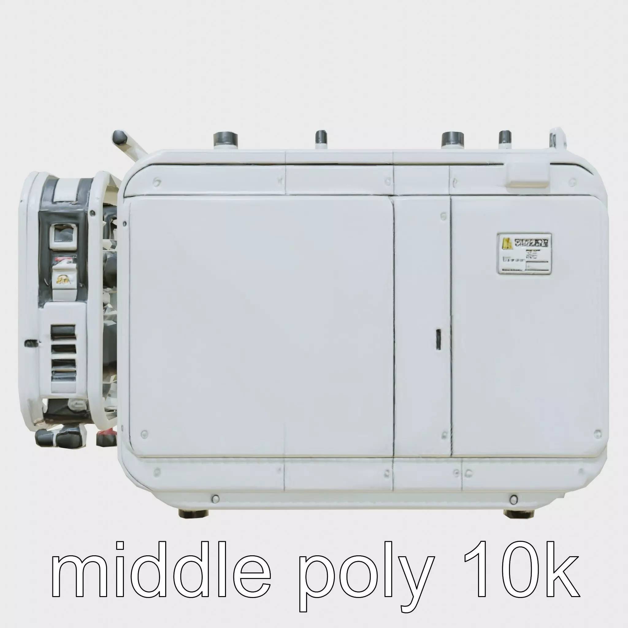 Cybernetic Waste Collection and Sorting System Low-poly 3D model_0
