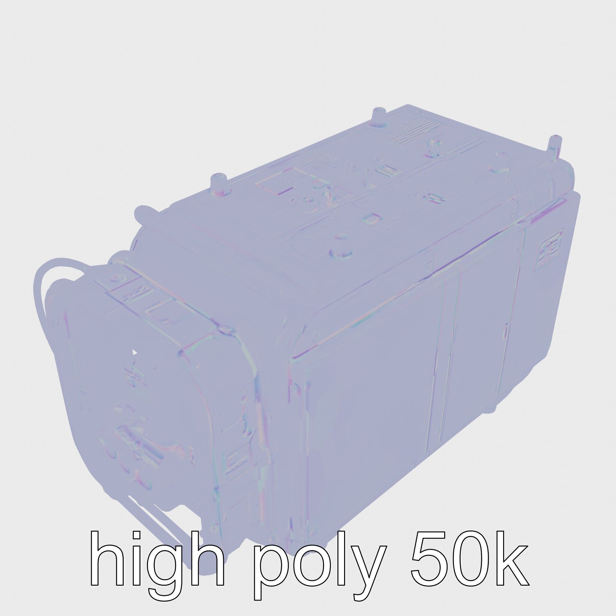 Cybernetic Waste Collection and Sorting System Low-poly 3D model_30