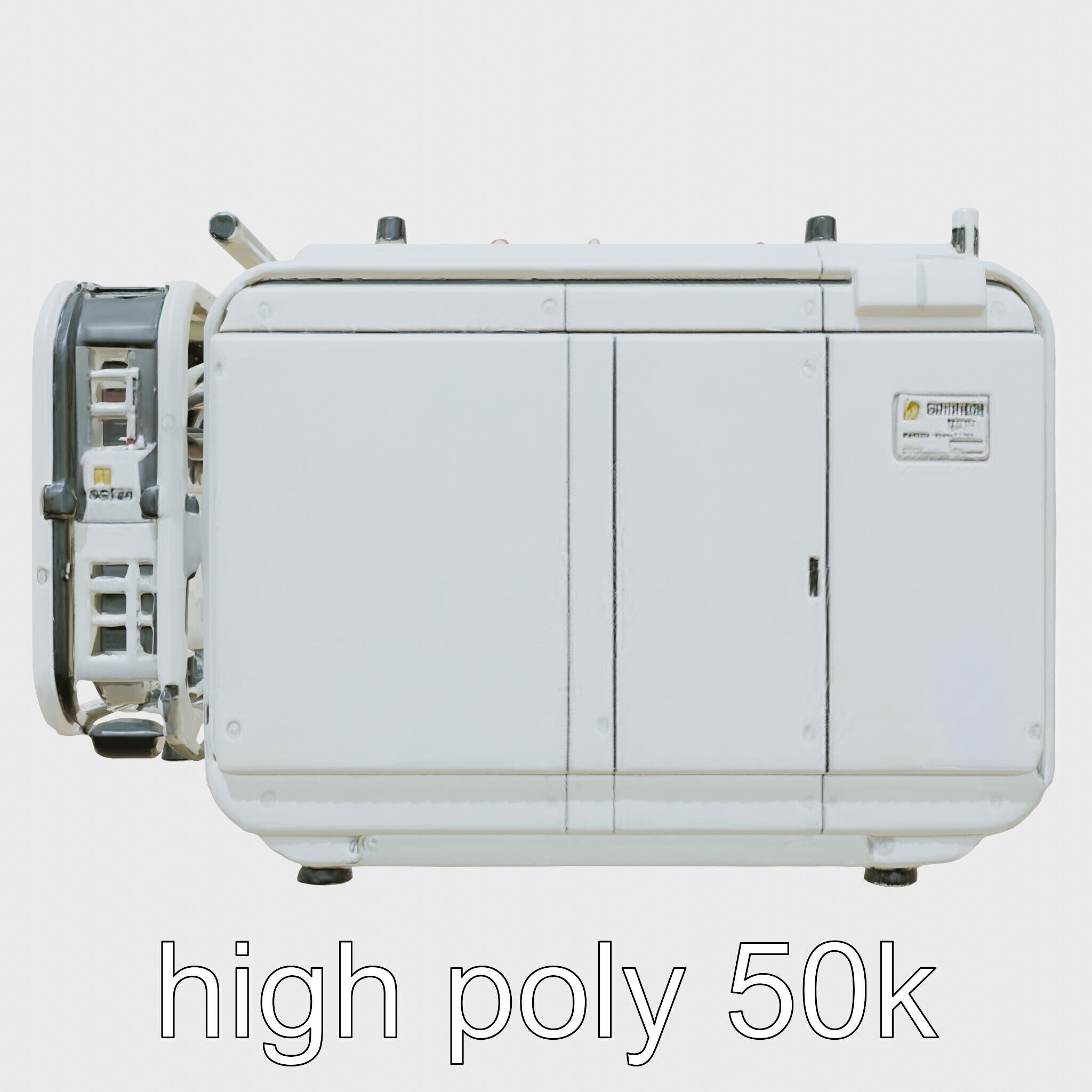 Cybernetic Waste Collection and Sorting System Low-poly 3D model_26