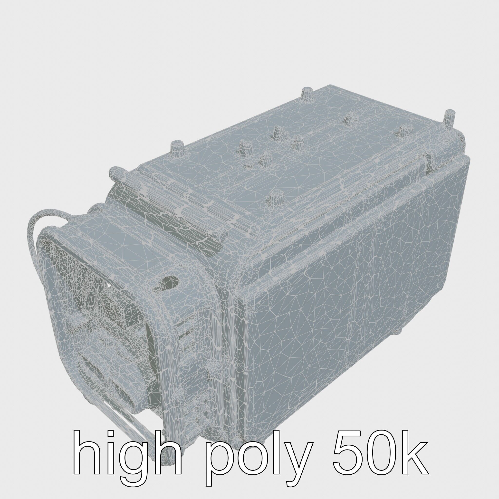 Cybernetic Waste Collection and Sorting System Low-poly 3D model_21