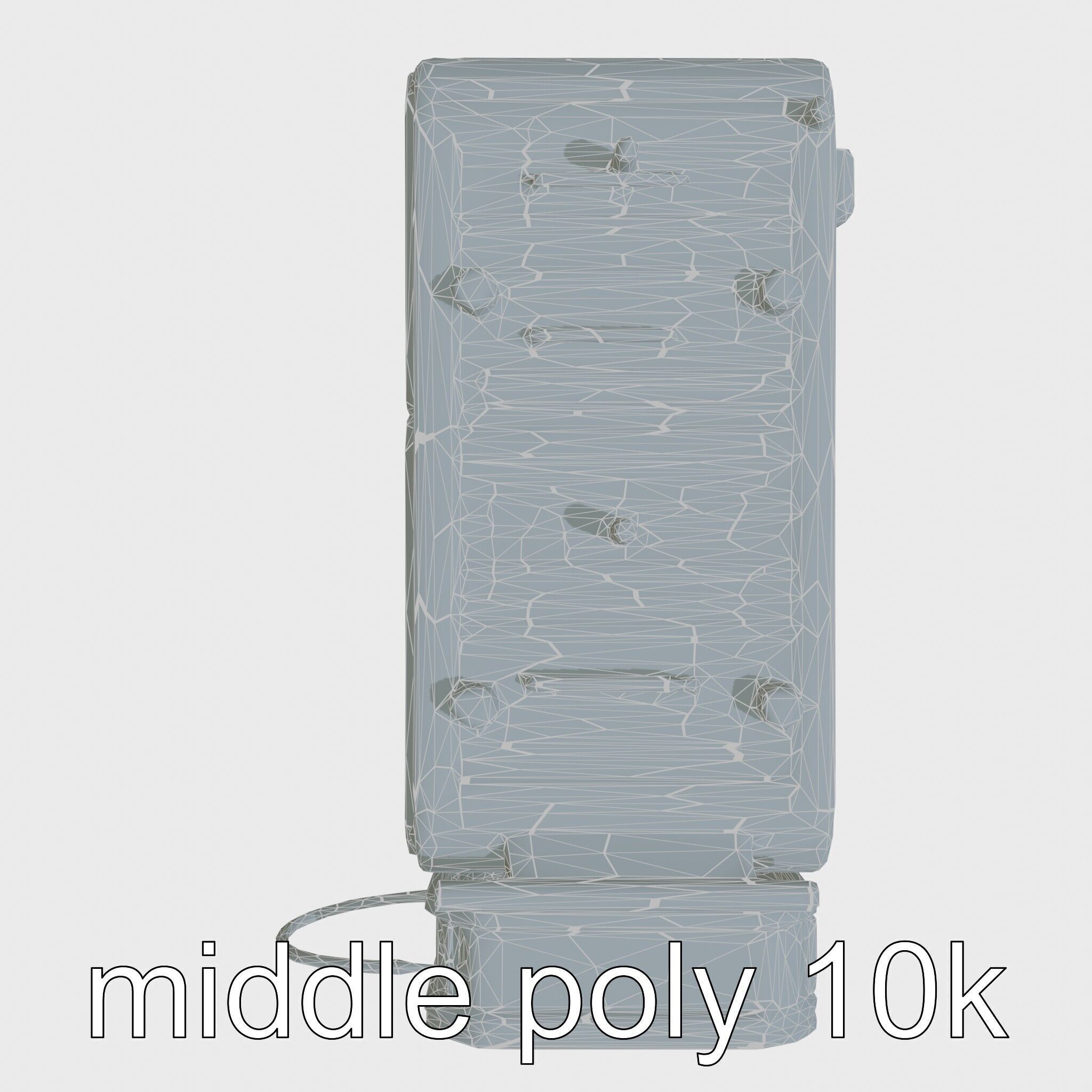 Cybernetic Waste Collection and Sorting System Low-poly 3D model_29