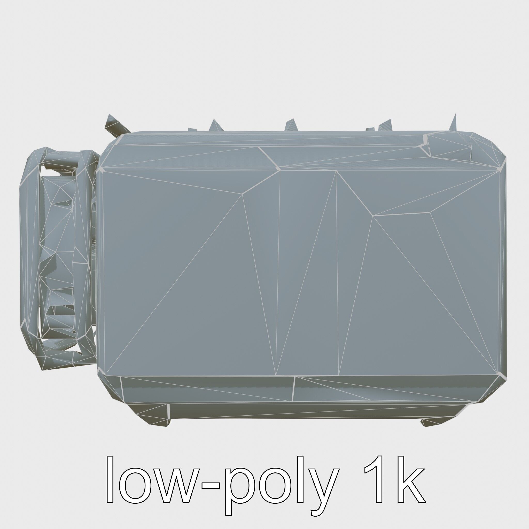 Cybernetic Waste Collection and Sorting System Low-poly 3D model_25