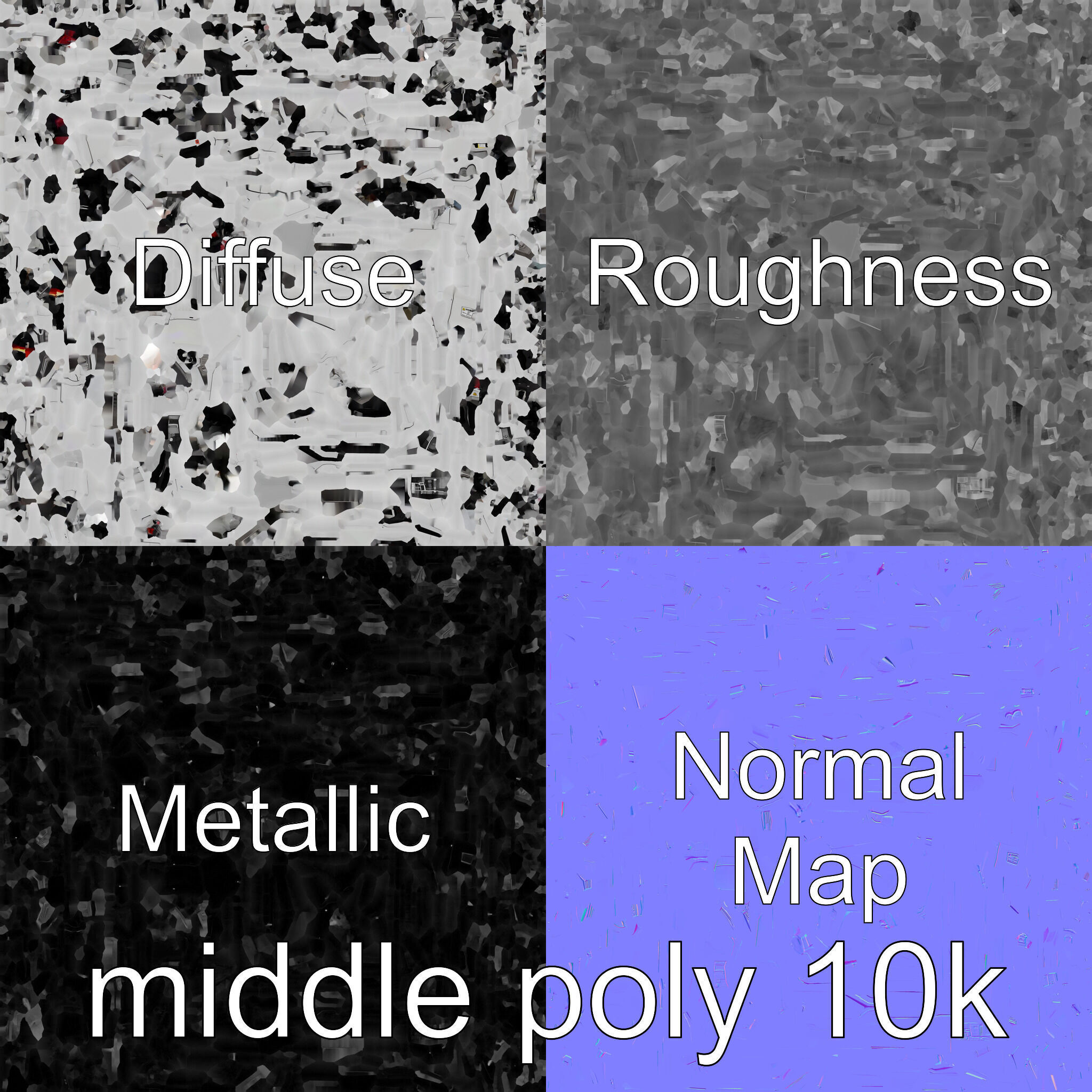 Cybernetic Waste Collection and Sorting System Low-poly 3D model_27