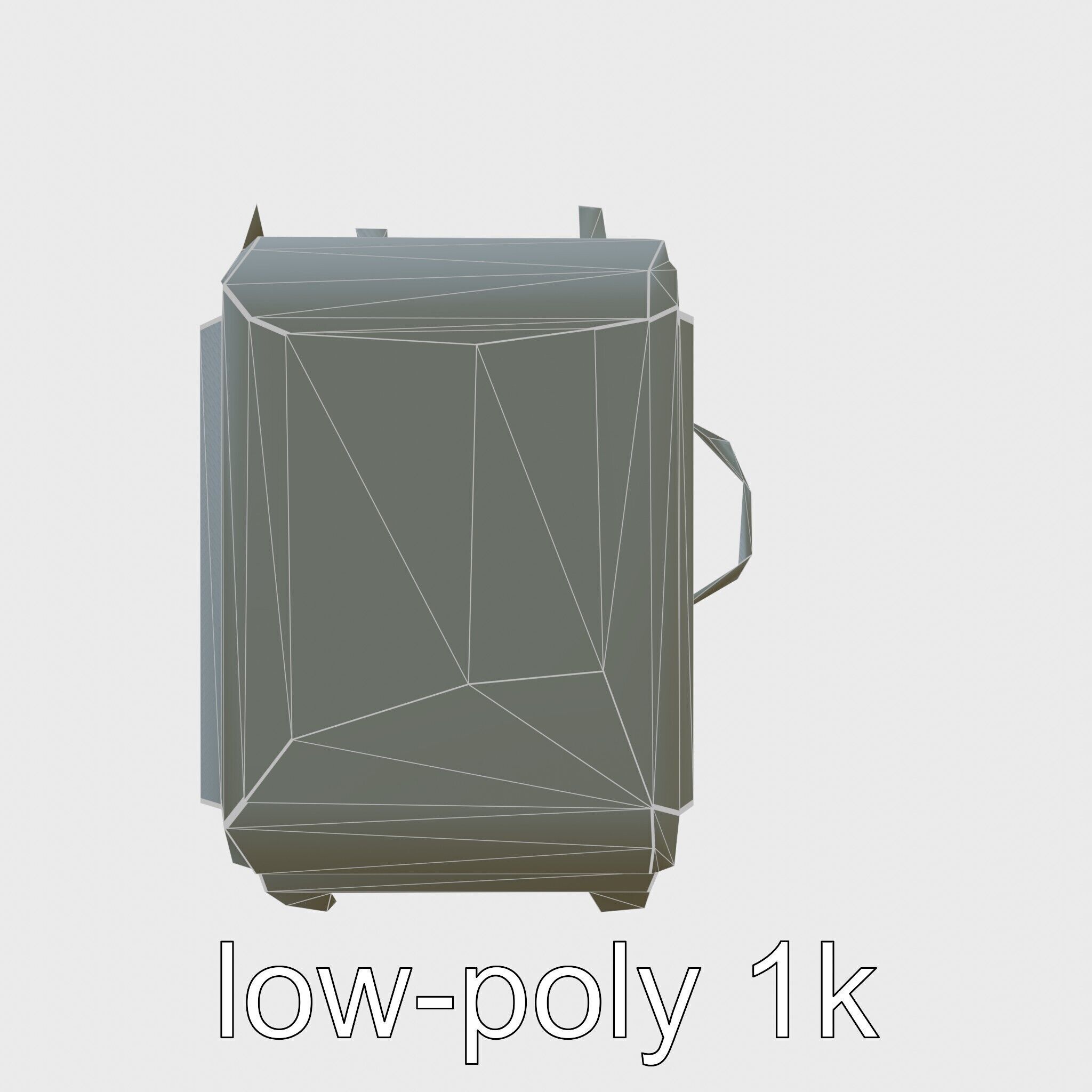 Cybernetic Waste Collection and Sorting System Low-poly 3D model_10