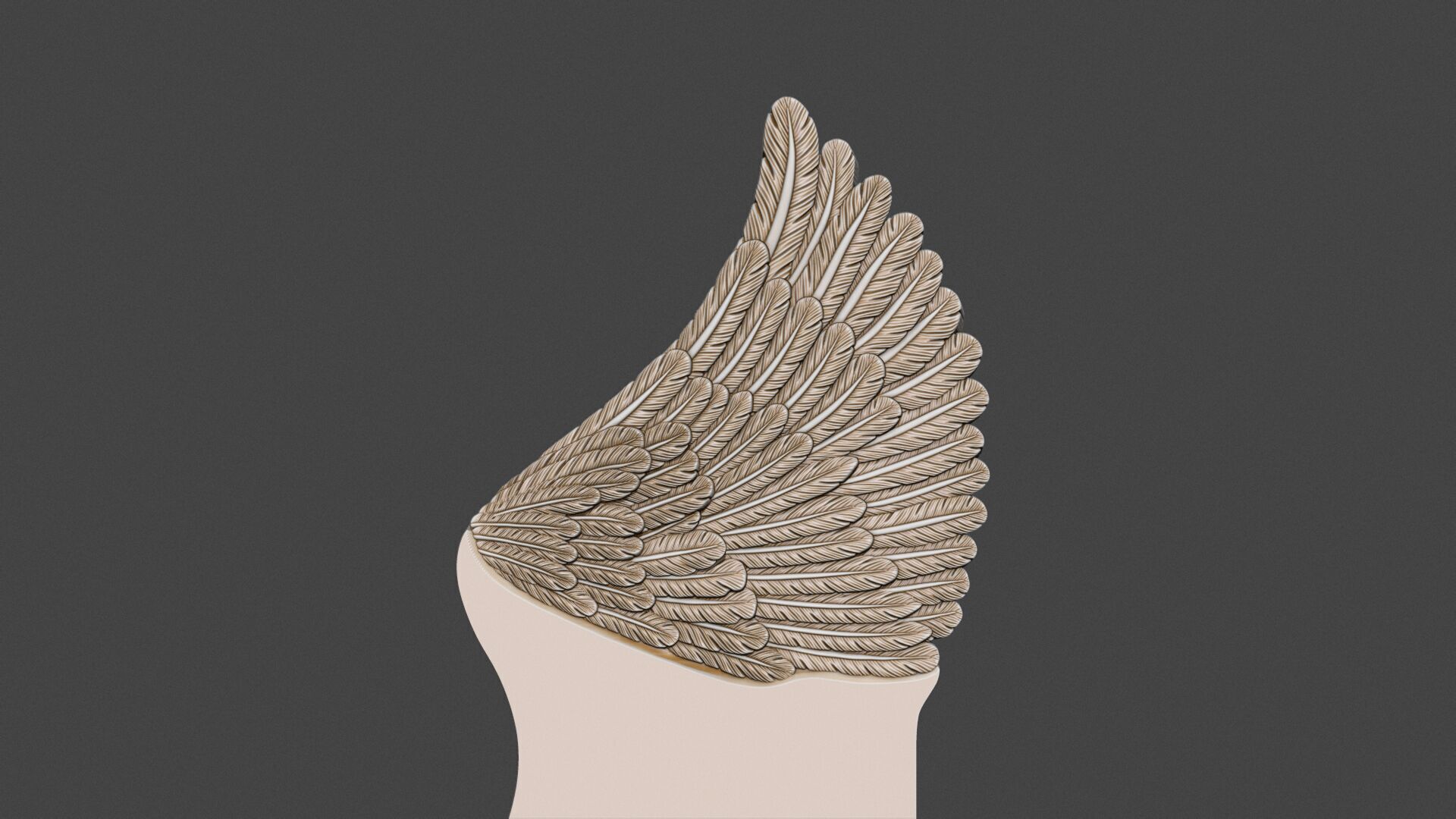Angel wing headstone 3D print model_8