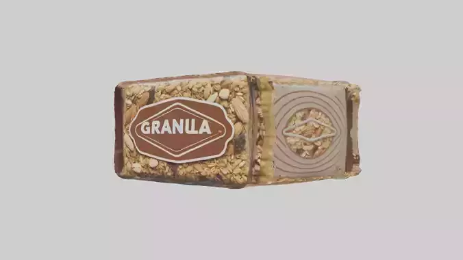 Granola Bar Pack model Low-poly 3D model