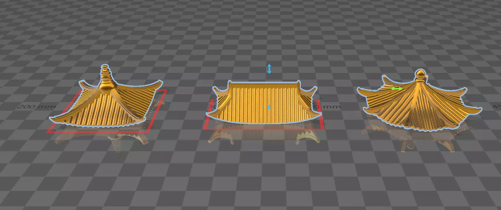 Classic Chinese tile roof 3D print model_0