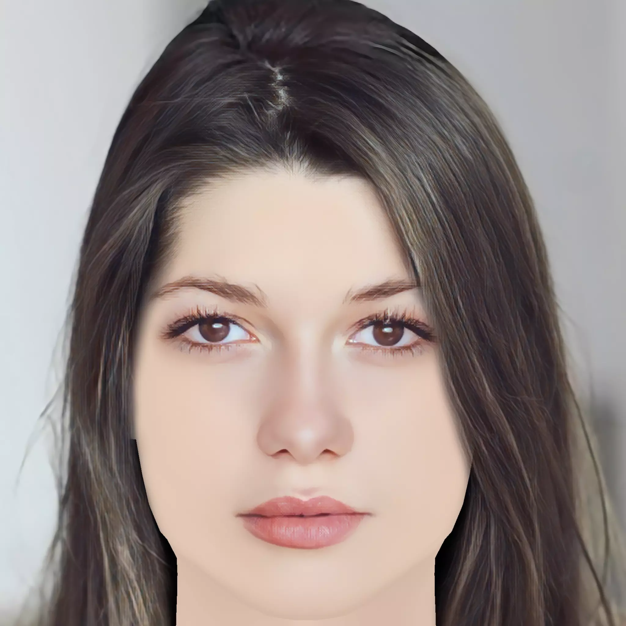 Mathilde Ollivier Head - No Hair - Low poly head for game Low-poly 3D model