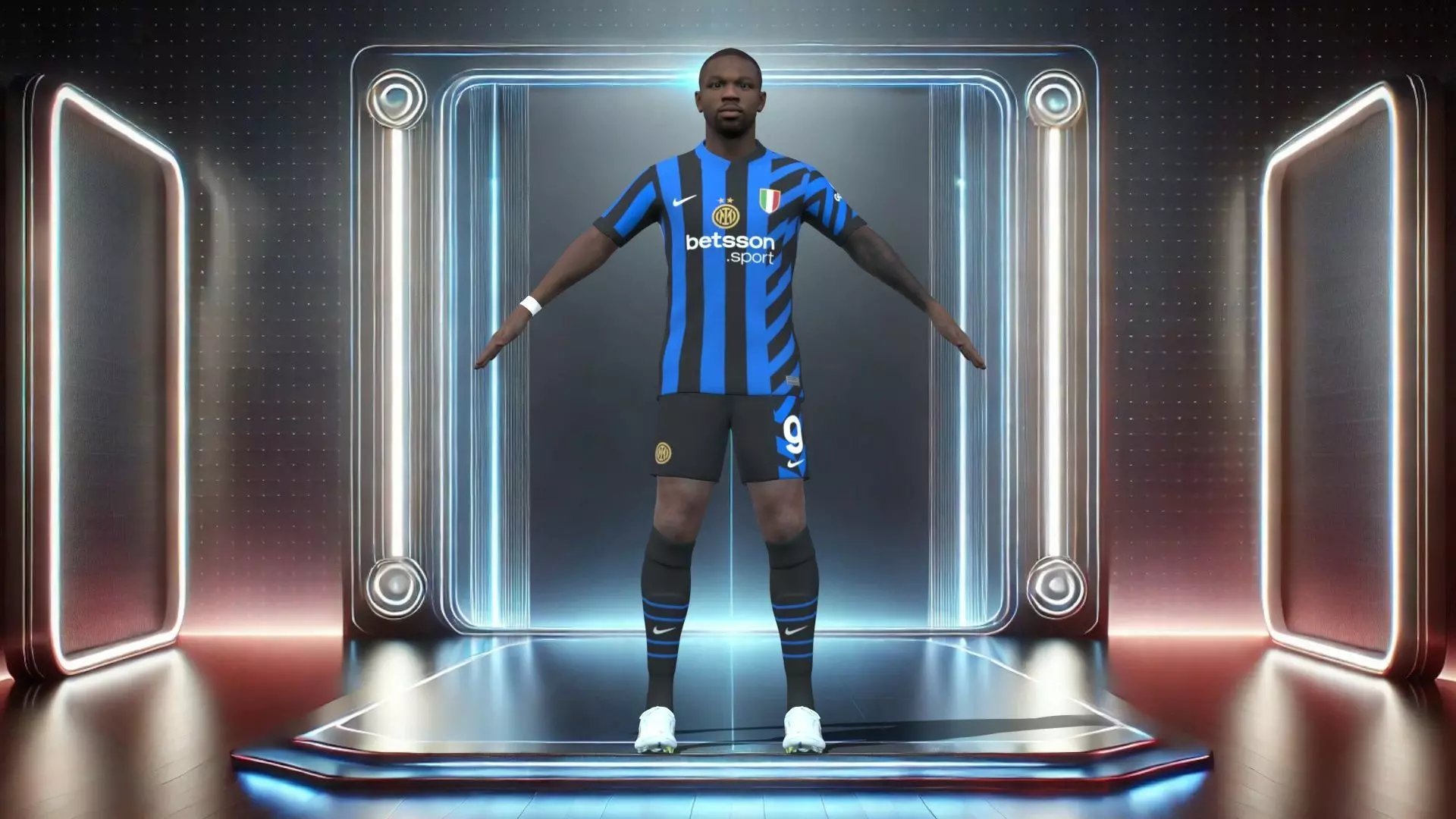 3D Rigged Marcus Thuram Inter Milan 2025 Low-poly 3D model