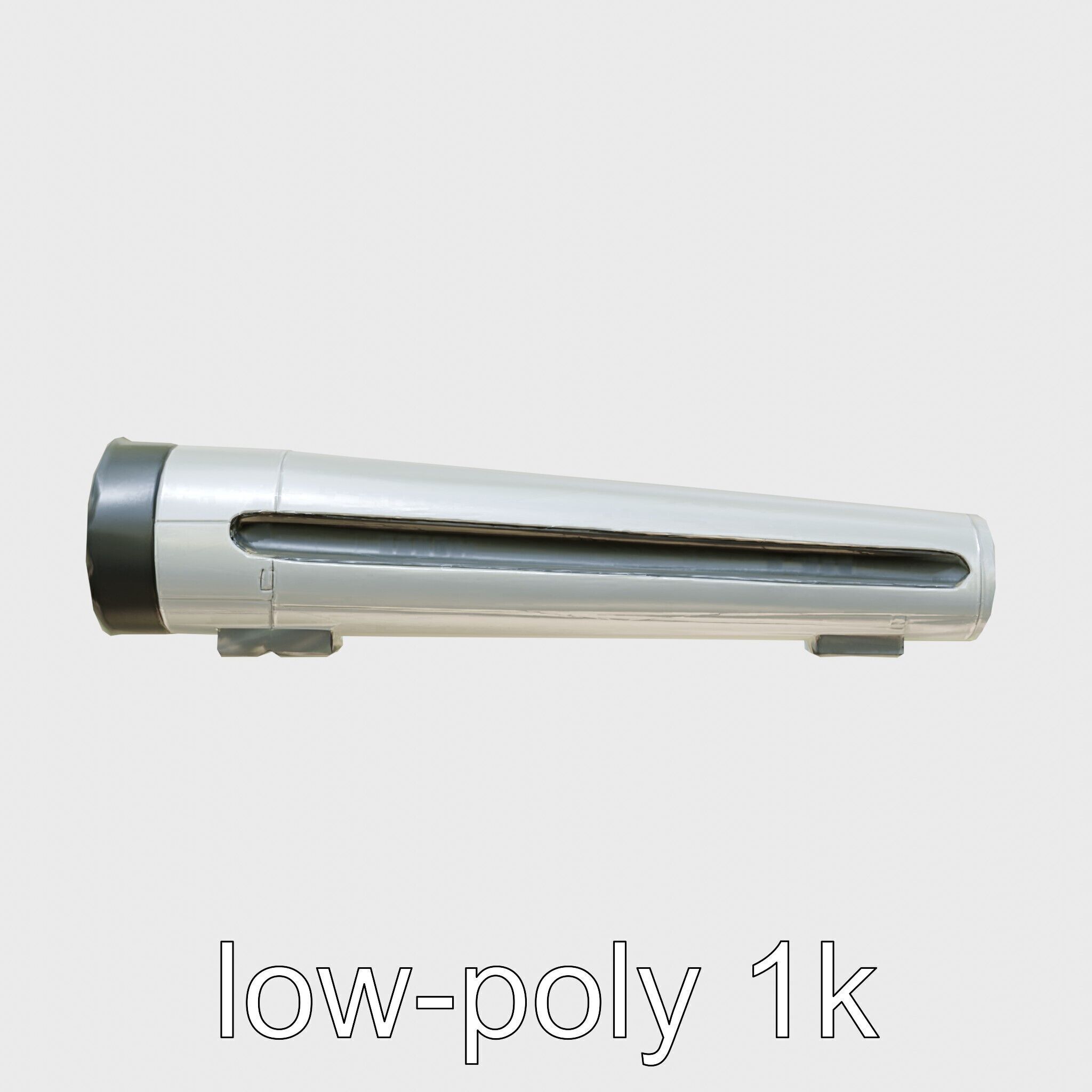 Futuristic Hyperloop Transport Capsule Low-poly 3D model_19