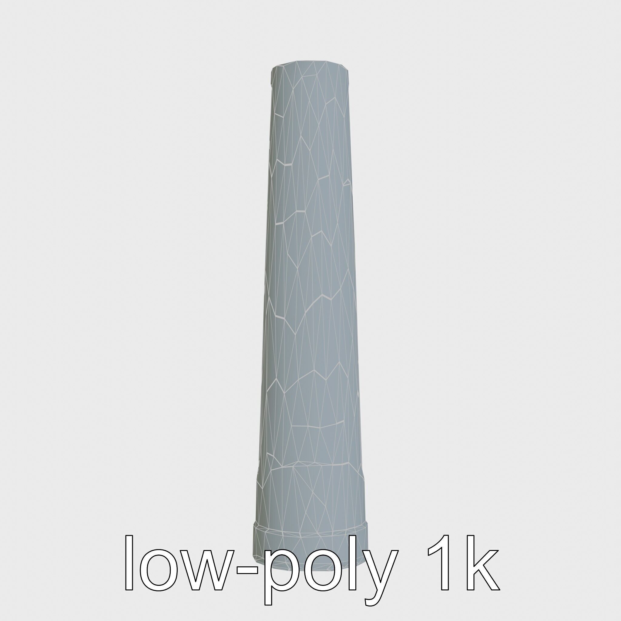 Futuristic Hyperloop Transport Capsule Low-poly 3D model_17