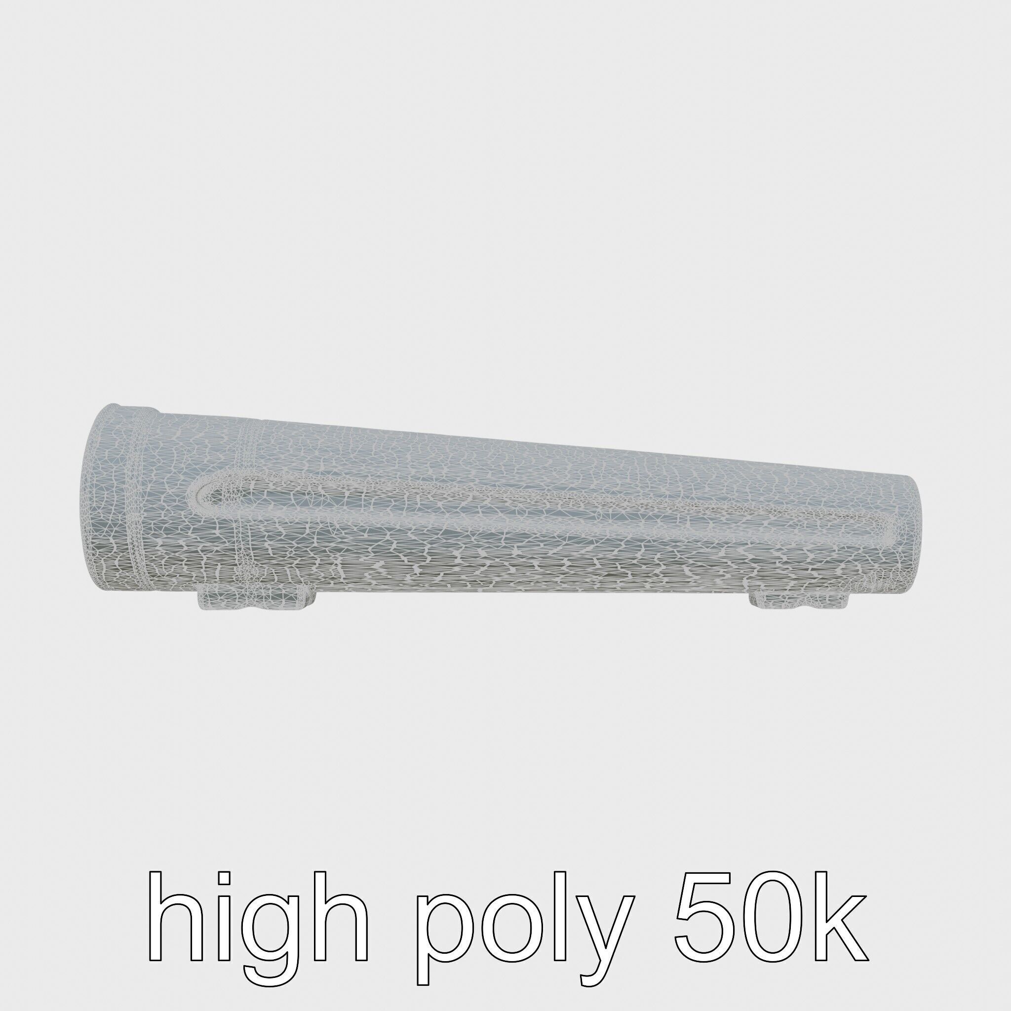 Futuristic Hyperloop Transport Capsule Low-poly 3D model_27