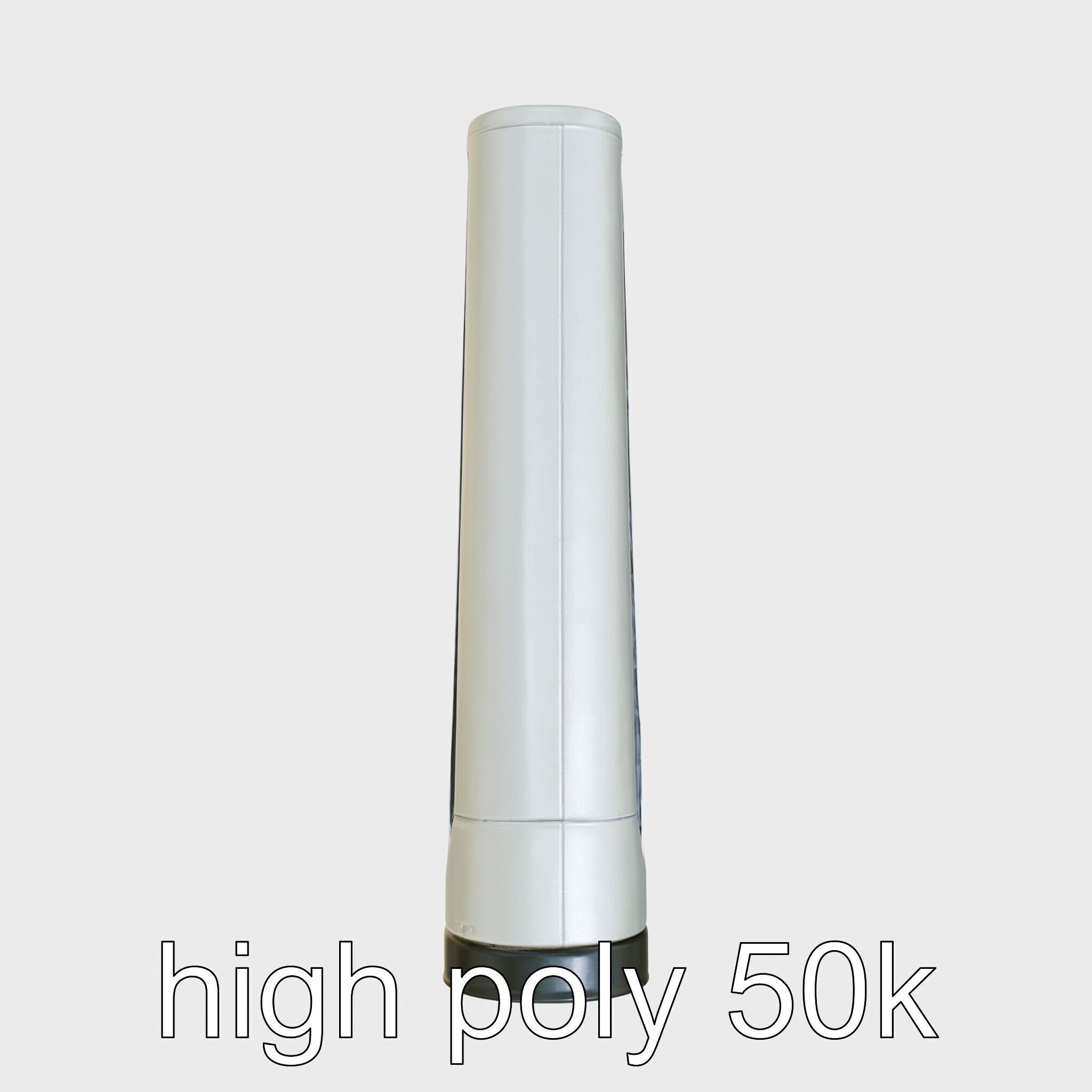 Futuristic Hyperloop Transport Capsule Low-poly 3D model_15