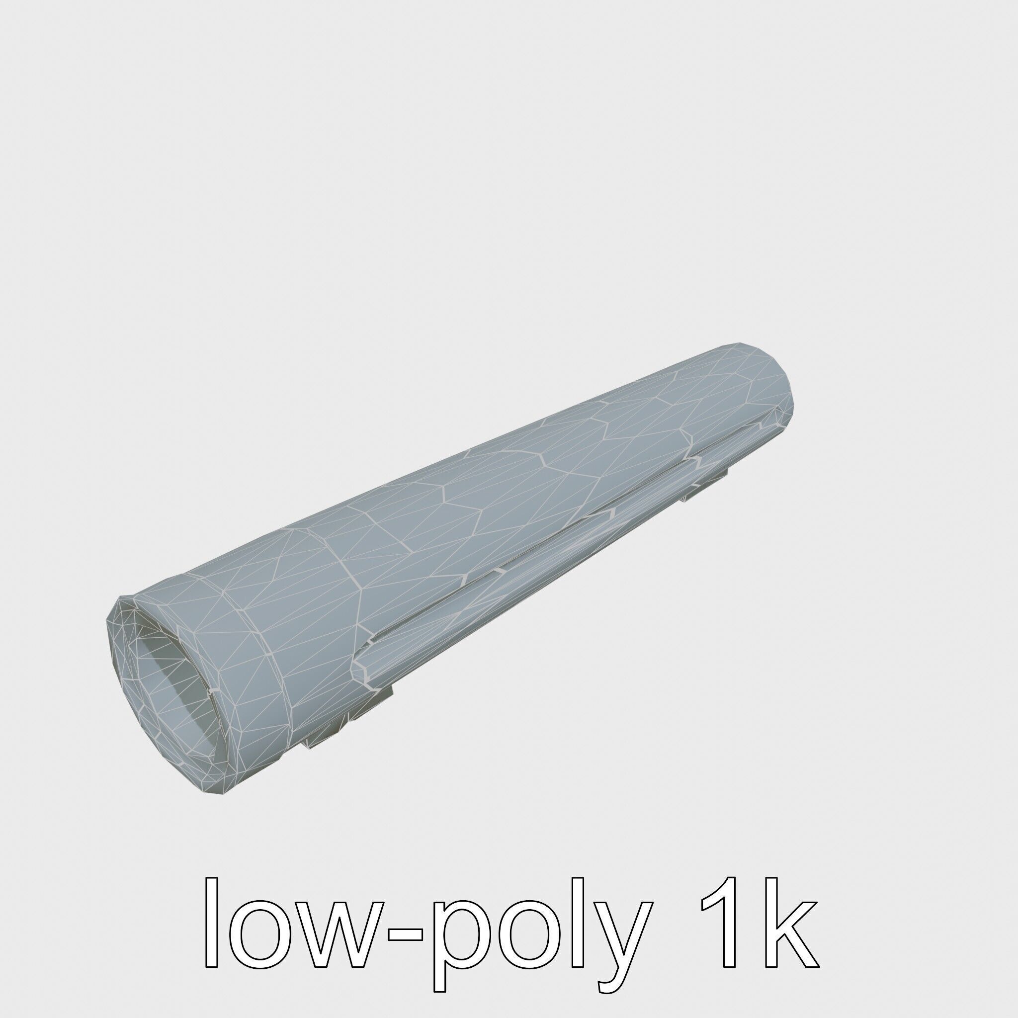 Futuristic Hyperloop Transport Capsule Low-poly 3D model_21