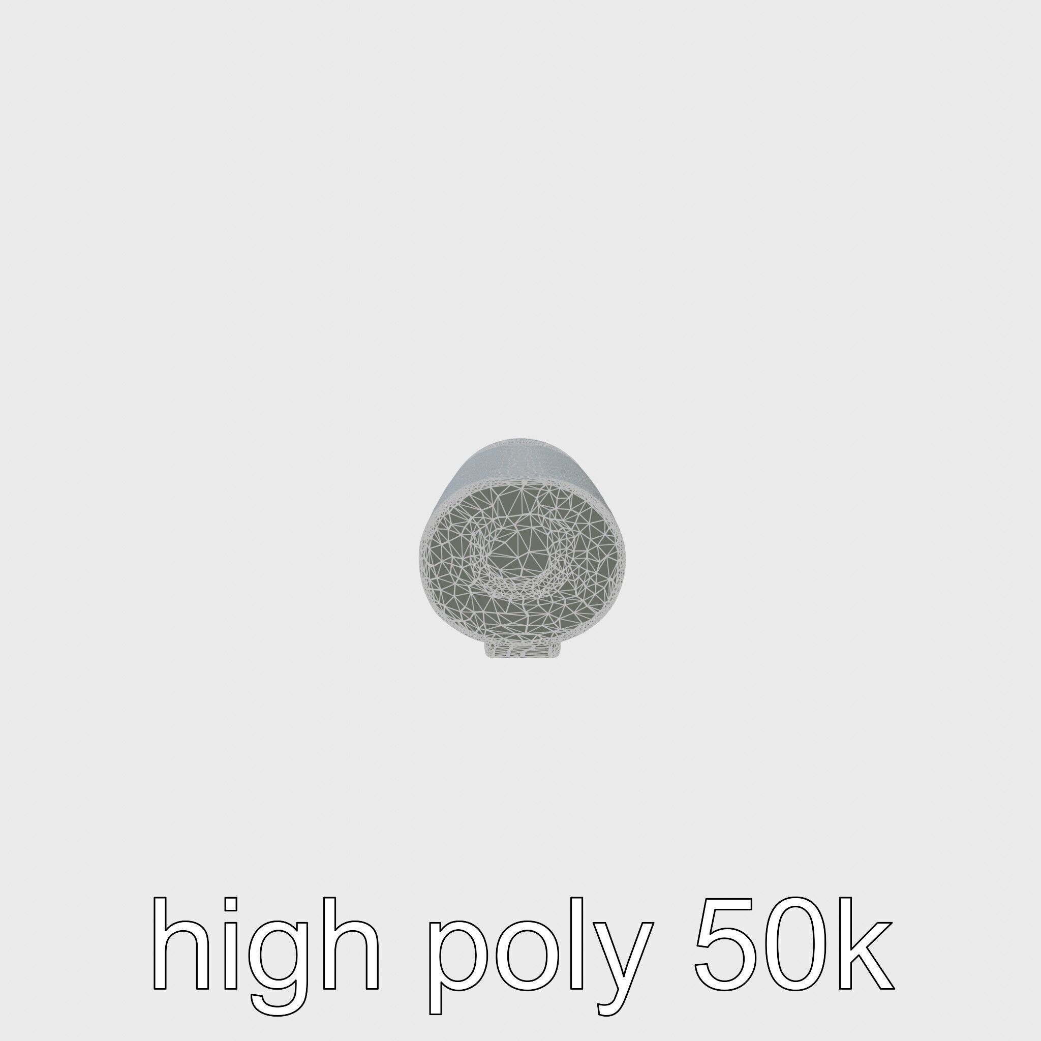 Futuristic Hyperloop Transport Capsule Low-poly 3D model_8