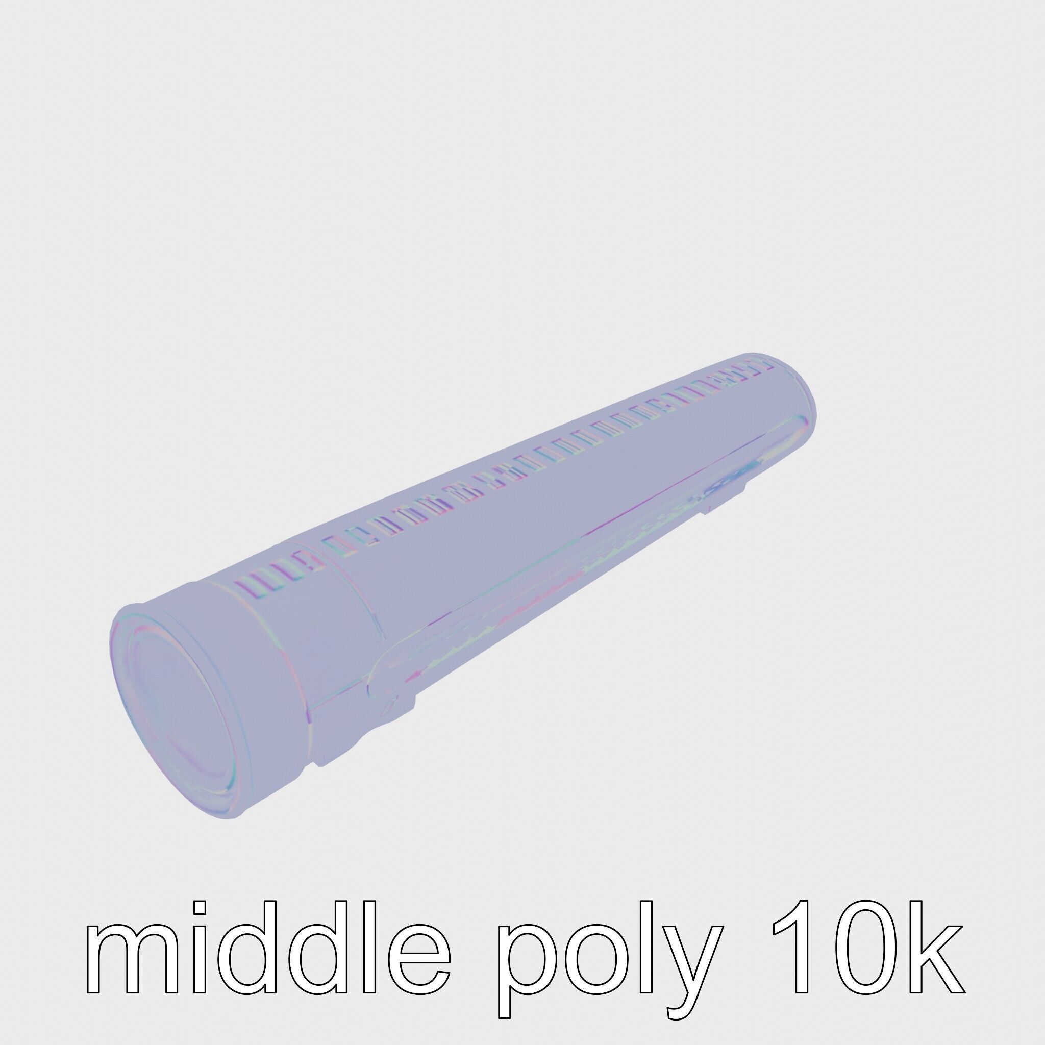 Futuristic Hyperloop Transport Capsule Low-poly 3D model_32