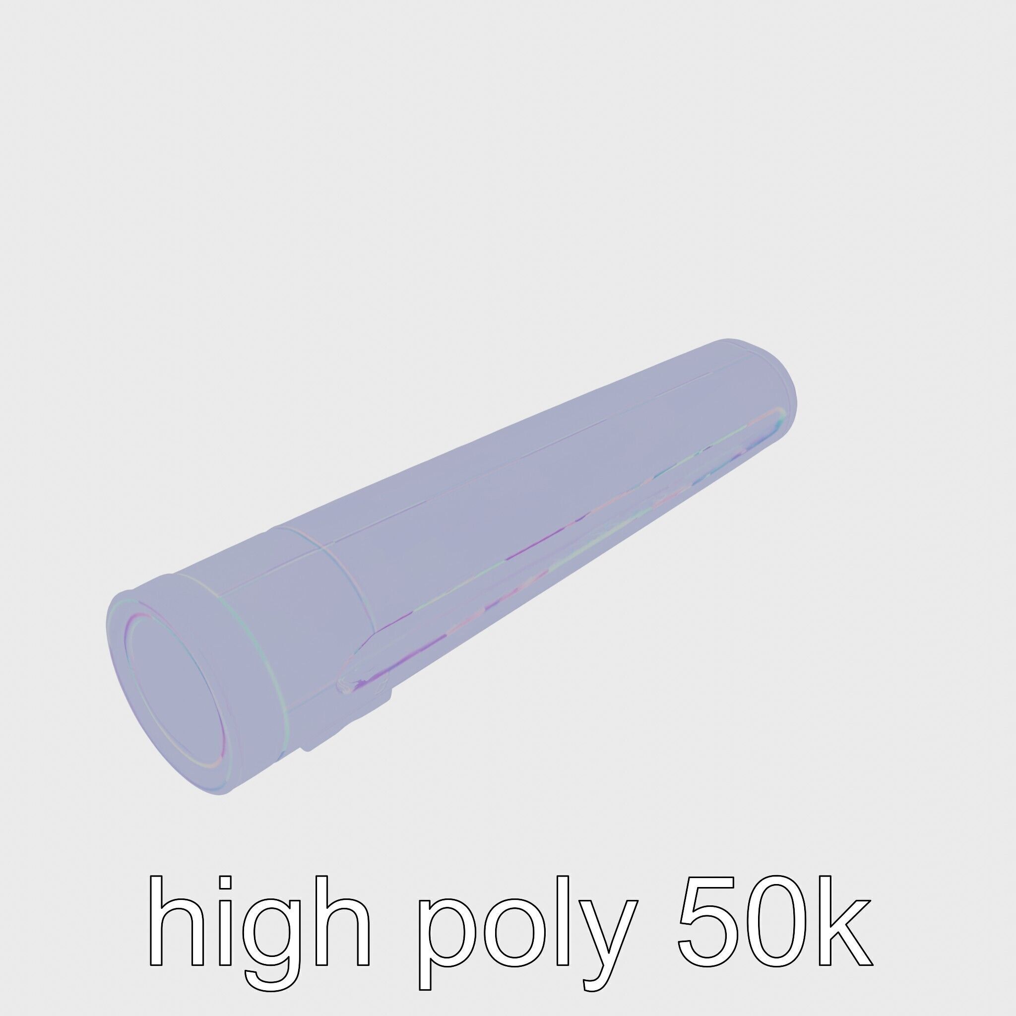 Futuristic Hyperloop Transport Capsule Low-poly 3D model_18