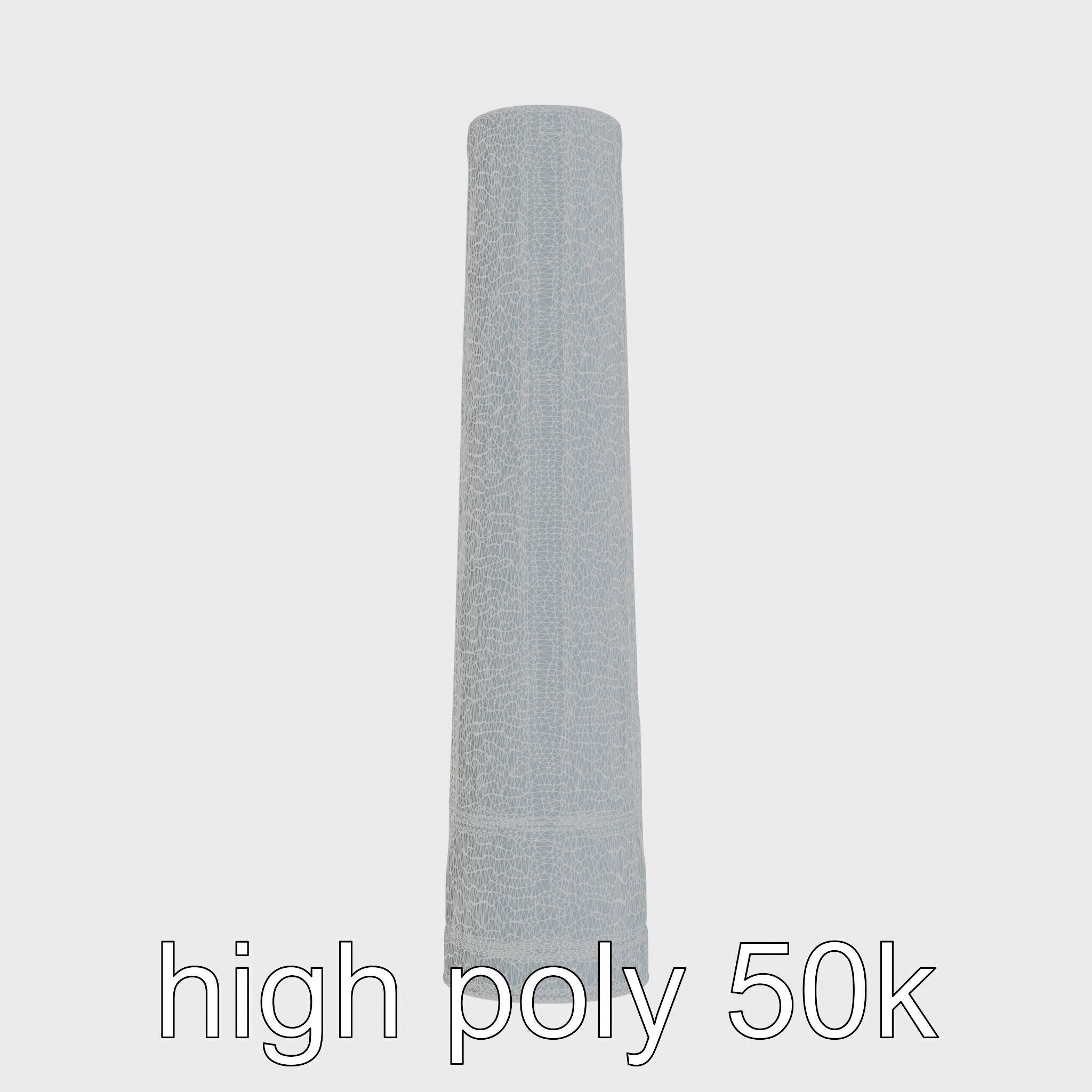 Futuristic Hyperloop Transport Capsule Low-poly 3D model_29