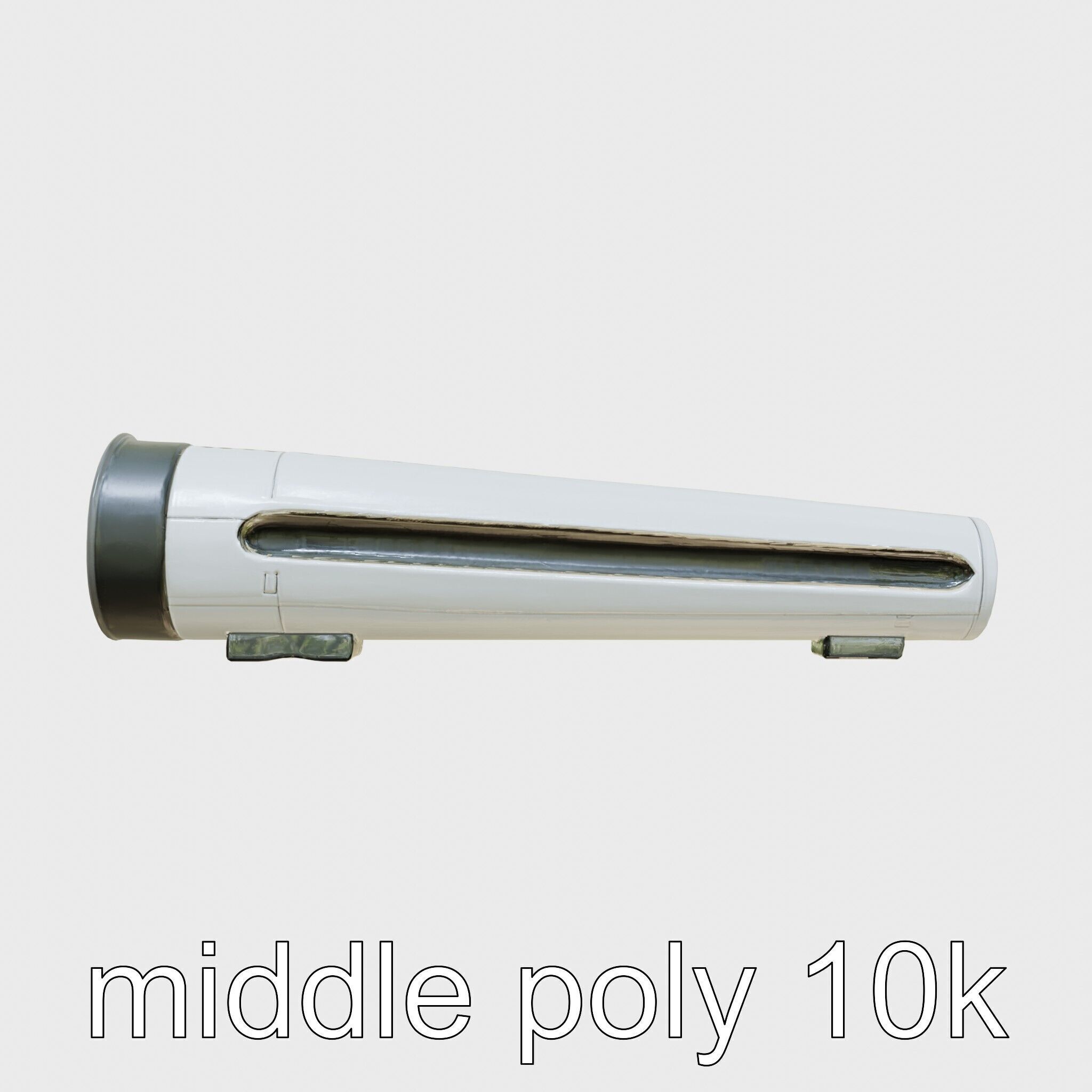 Futuristic Hyperloop Transport Capsule Low-poly 3D model_14