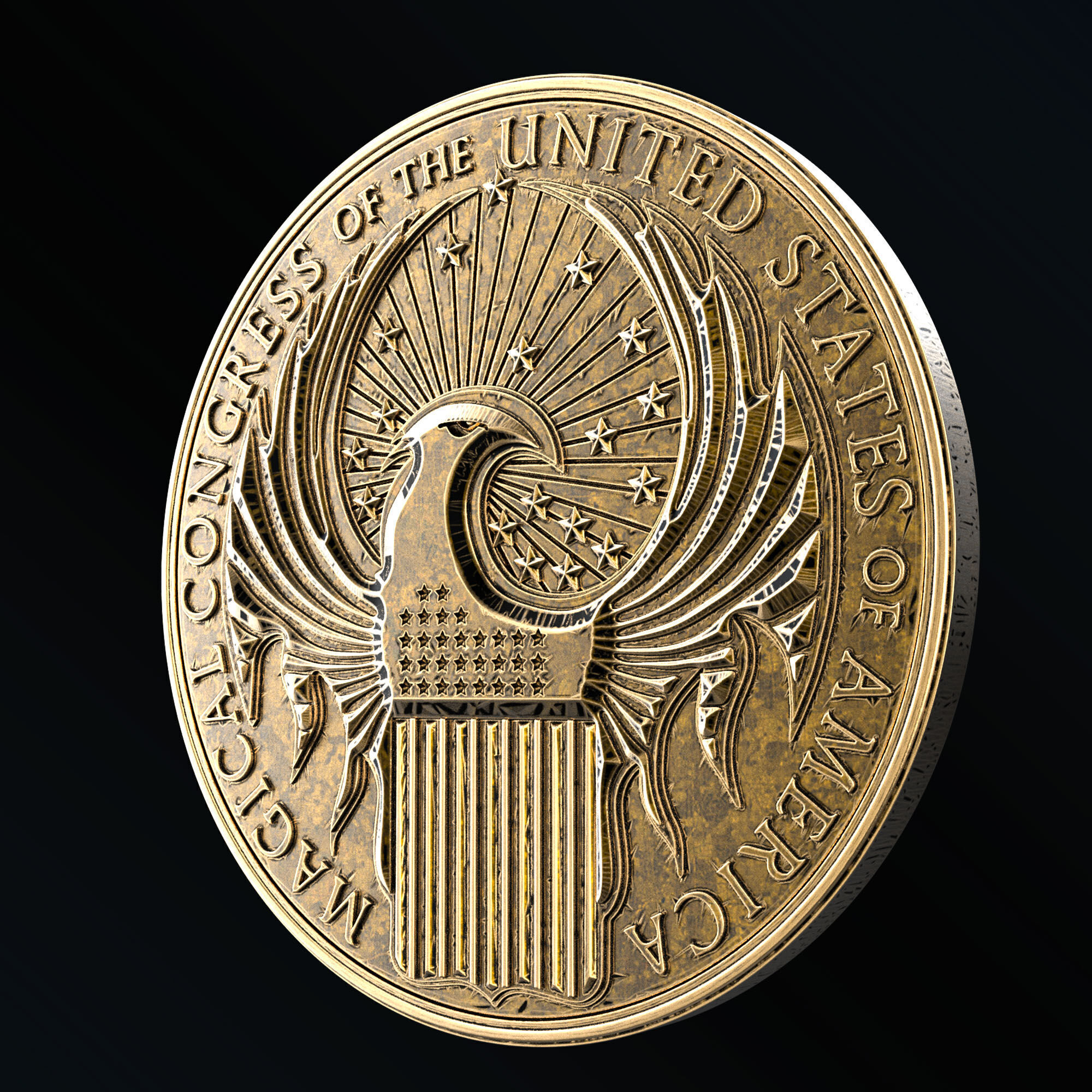 Macusa Logo - Fantastic Beasts Inspired 3D print model_2
