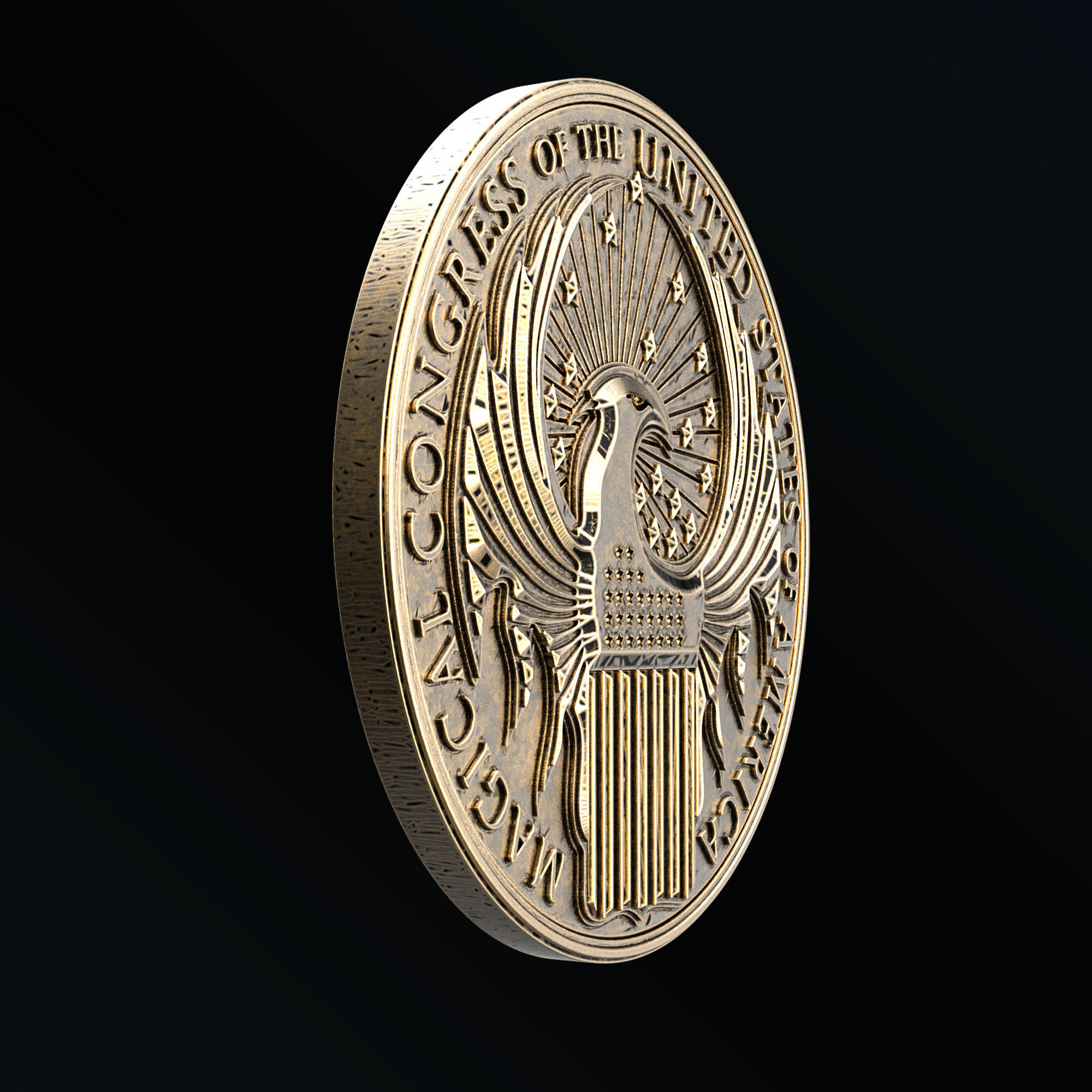Macusa Logo - Fantastic Beasts Inspired 3D print model_5