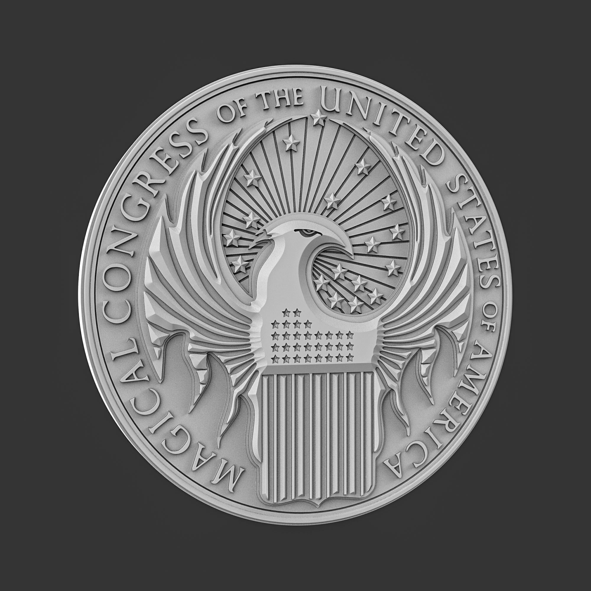 Macusa Logo - Fantastic Beasts Inspired 3D print model_6