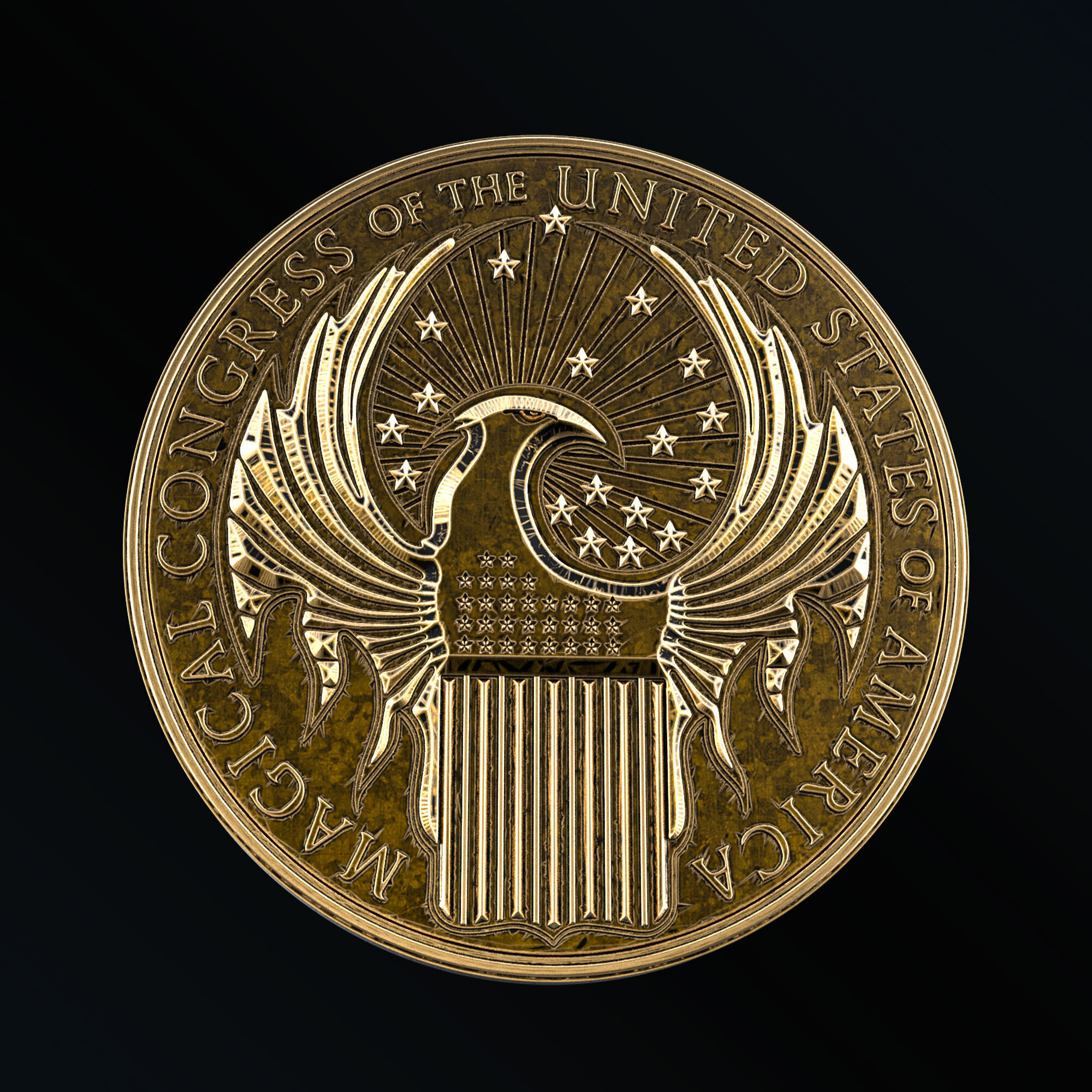 Macusa Logo - Fantastic Beasts Inspired 3D print model_4