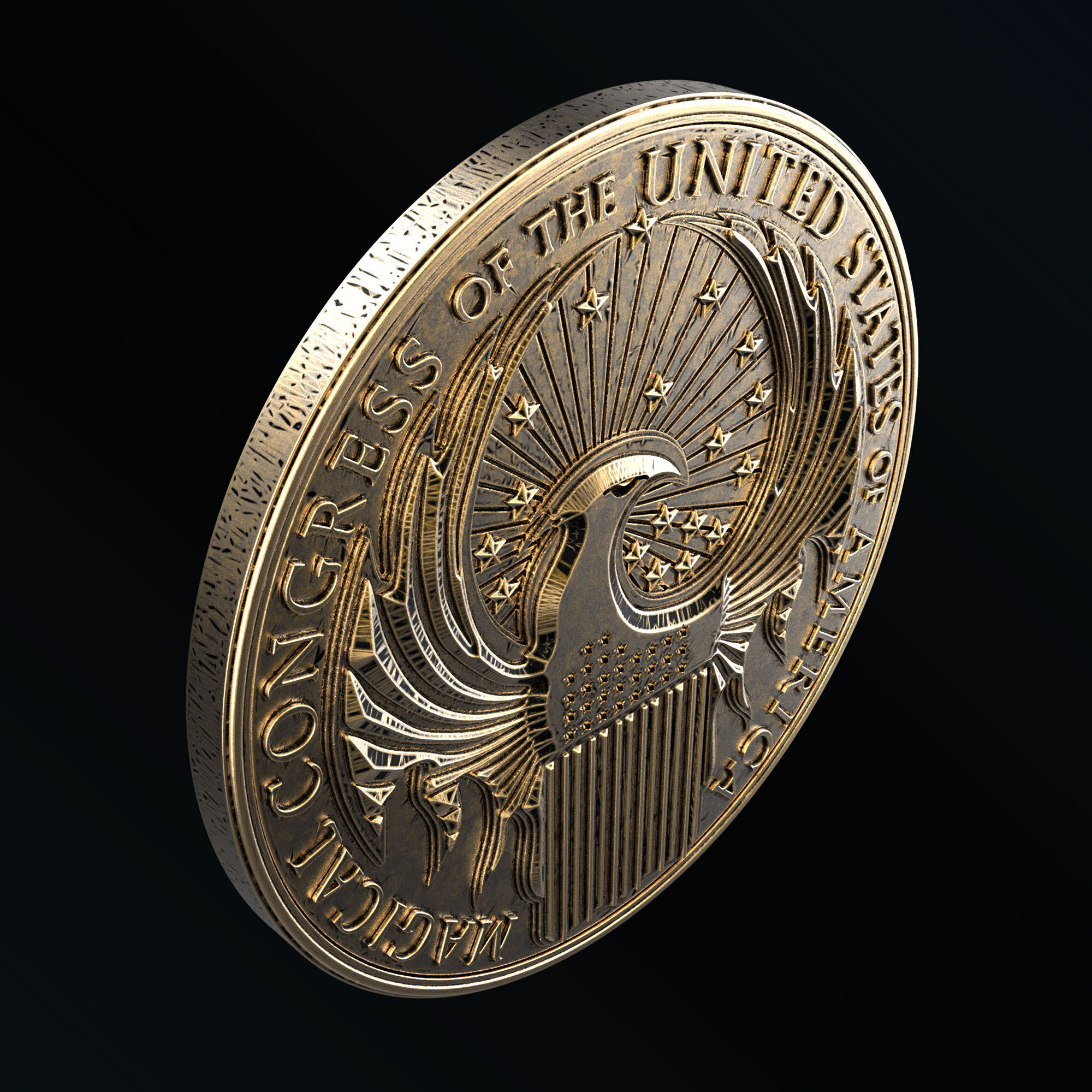 Macusa Logo - Fantastic Beasts Inspired 3D print model_3