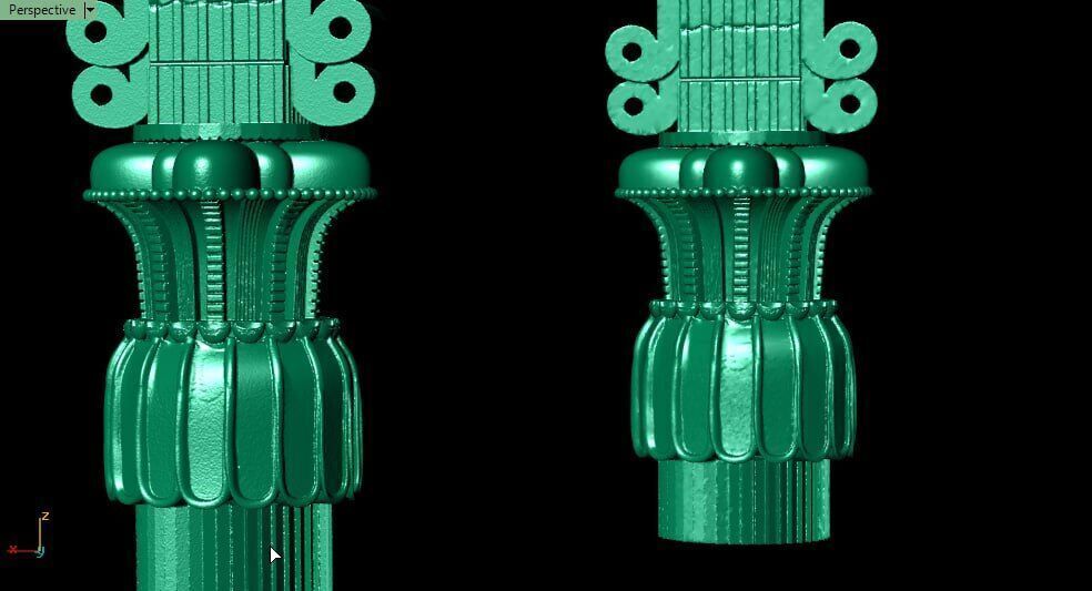 Achaemenid column -highpoly and lowpoly 3D print model_3