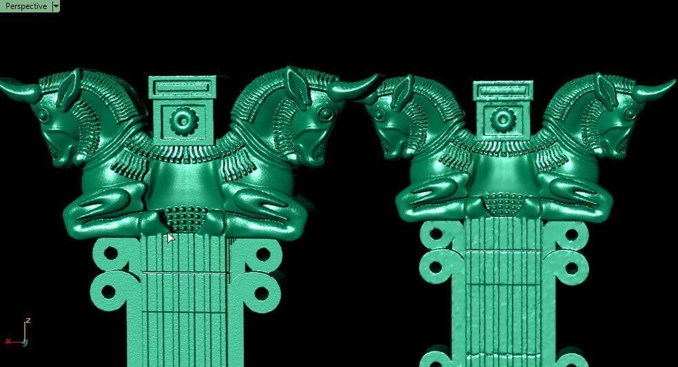 Achaemenid column -highpoly and lowpoly 3D print model_4