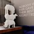 Last Three rhino statue STL 3D print model_4