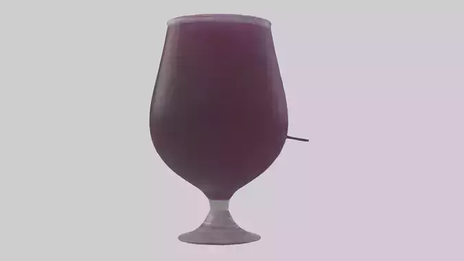 Grape juice model Low-poly 3D model