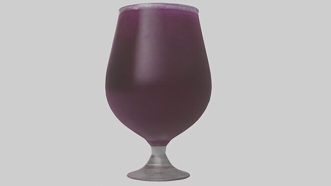 Grape juice model Low-poly 3D model 2